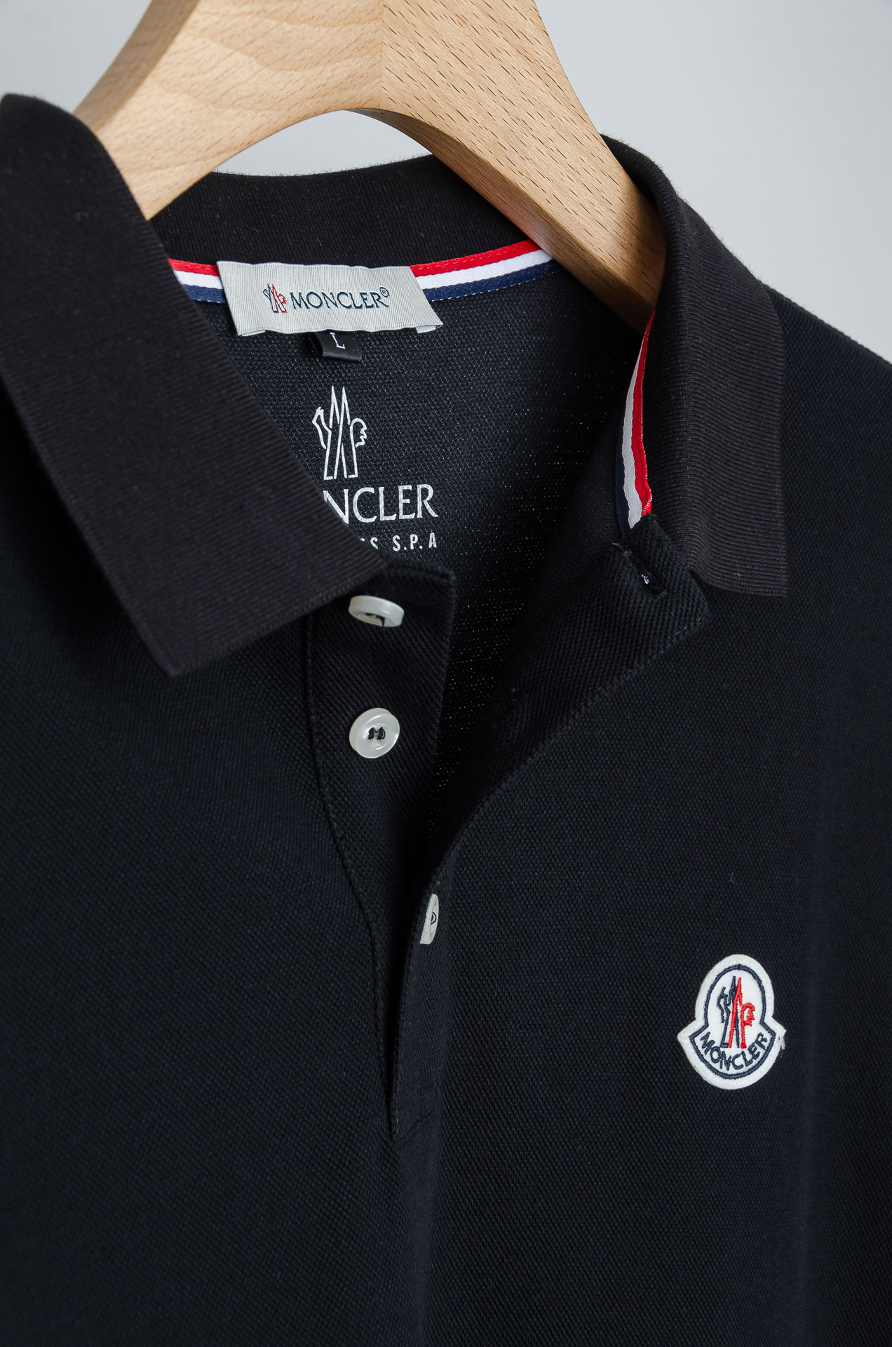 ☀️☀️ MONC#LER 蒙/口 2025FW新品 轻奢男士翻领长袖T恤衫#精选客供进口100%棉采用