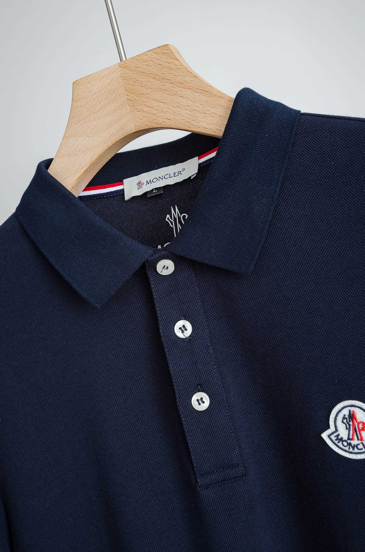 ☀️☀️ MONC#LER 蒙/口 2025FW新品 轻奢男士翻领长袖T恤衫#精选客供进口100%棉采用