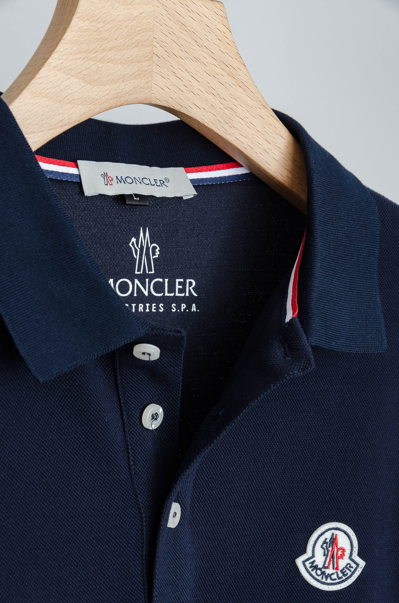 ☀️☀️ MONC#LER 蒙/口 2025FW新品 轻奢男士翻领长袖T恤衫#精选客供进口100%棉采用