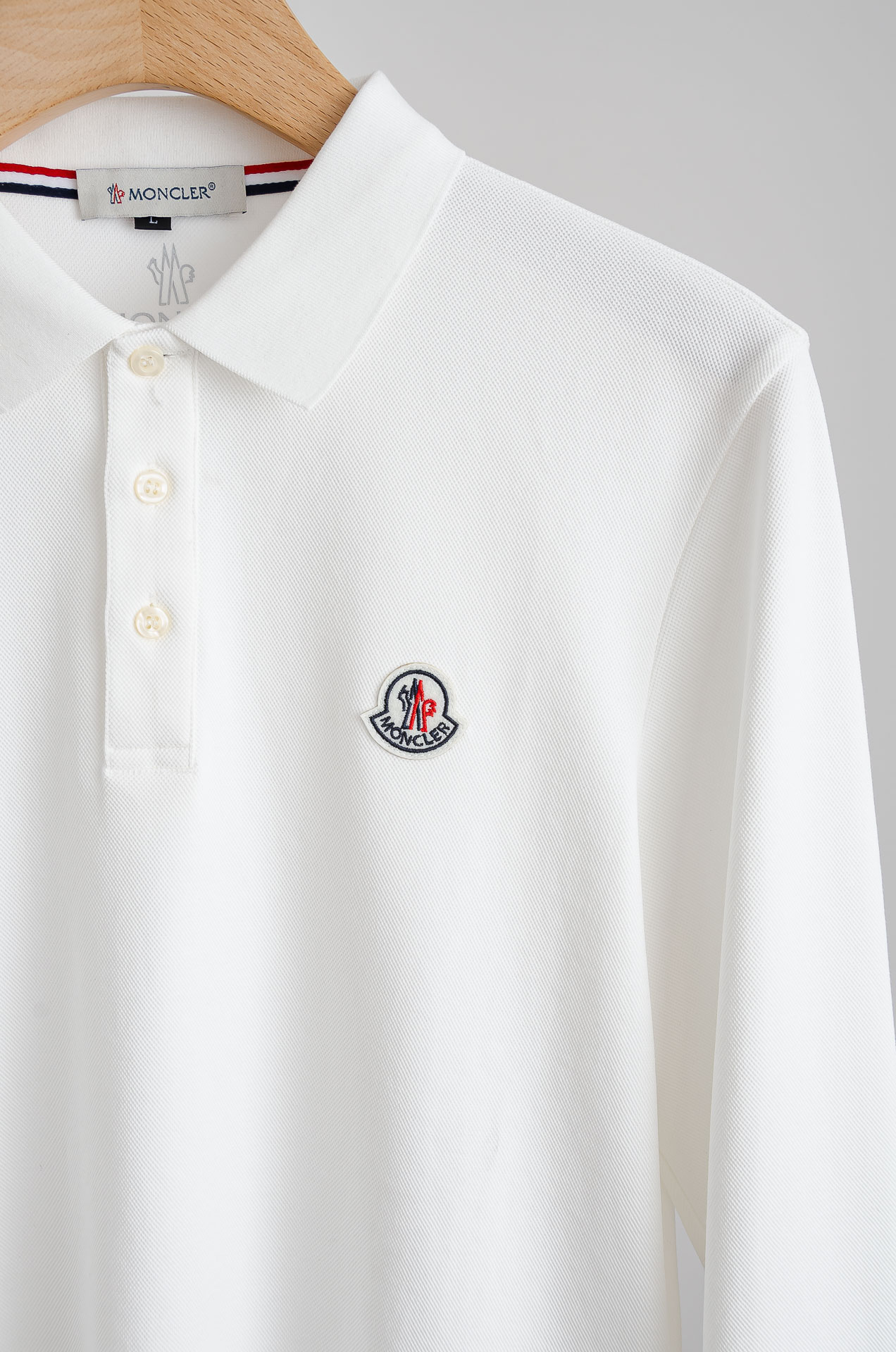 ☀️☀️ MONC#LER 蒙/口 2025FW新品 轻奢男士翻领长袖T恤衫#精选客供进口100%棉采用