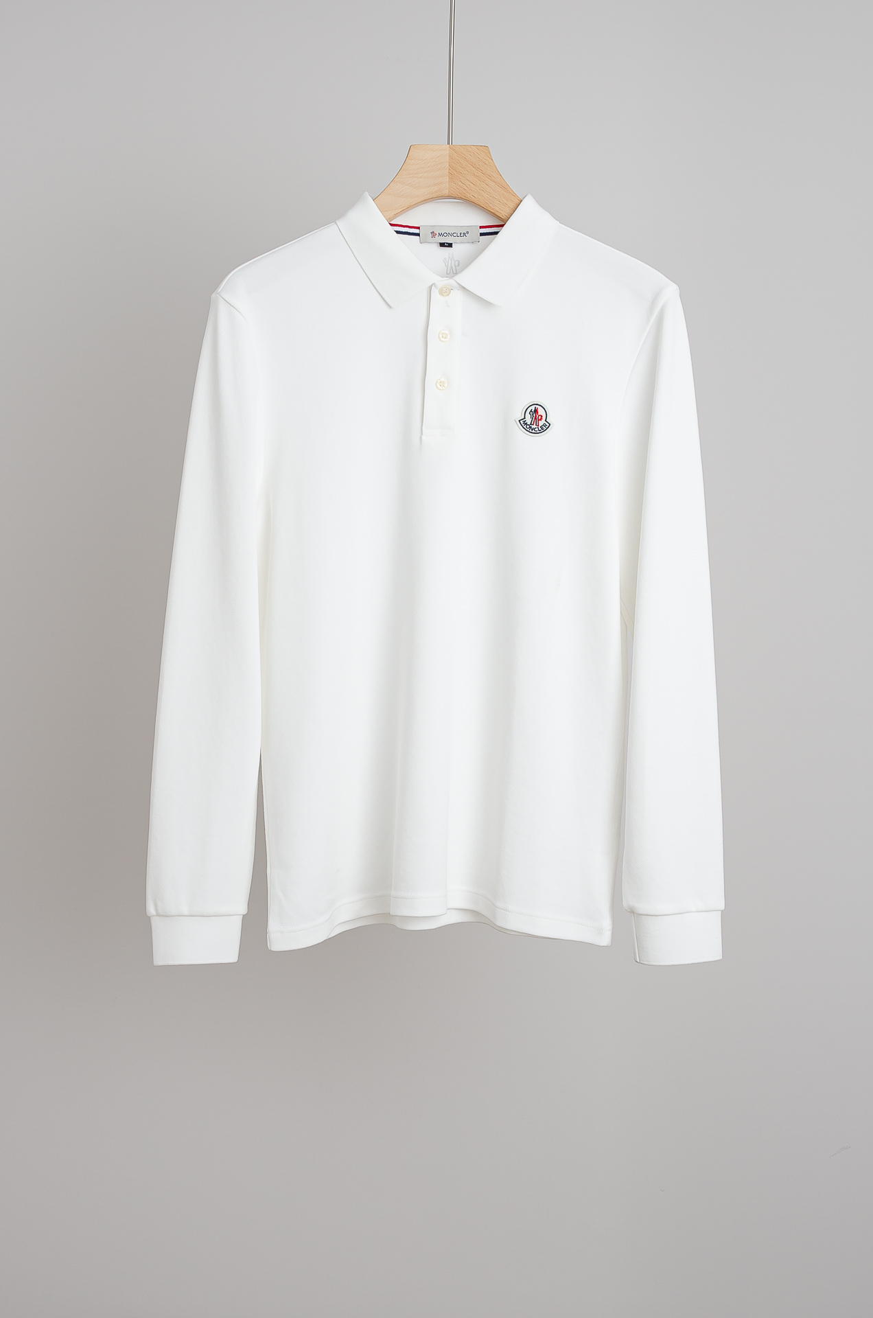 ☀️☀️ MONC#LER 蒙/口 2025FW新品 轻奢男士翻领长袖T恤衫#精选客供进口100%棉采用