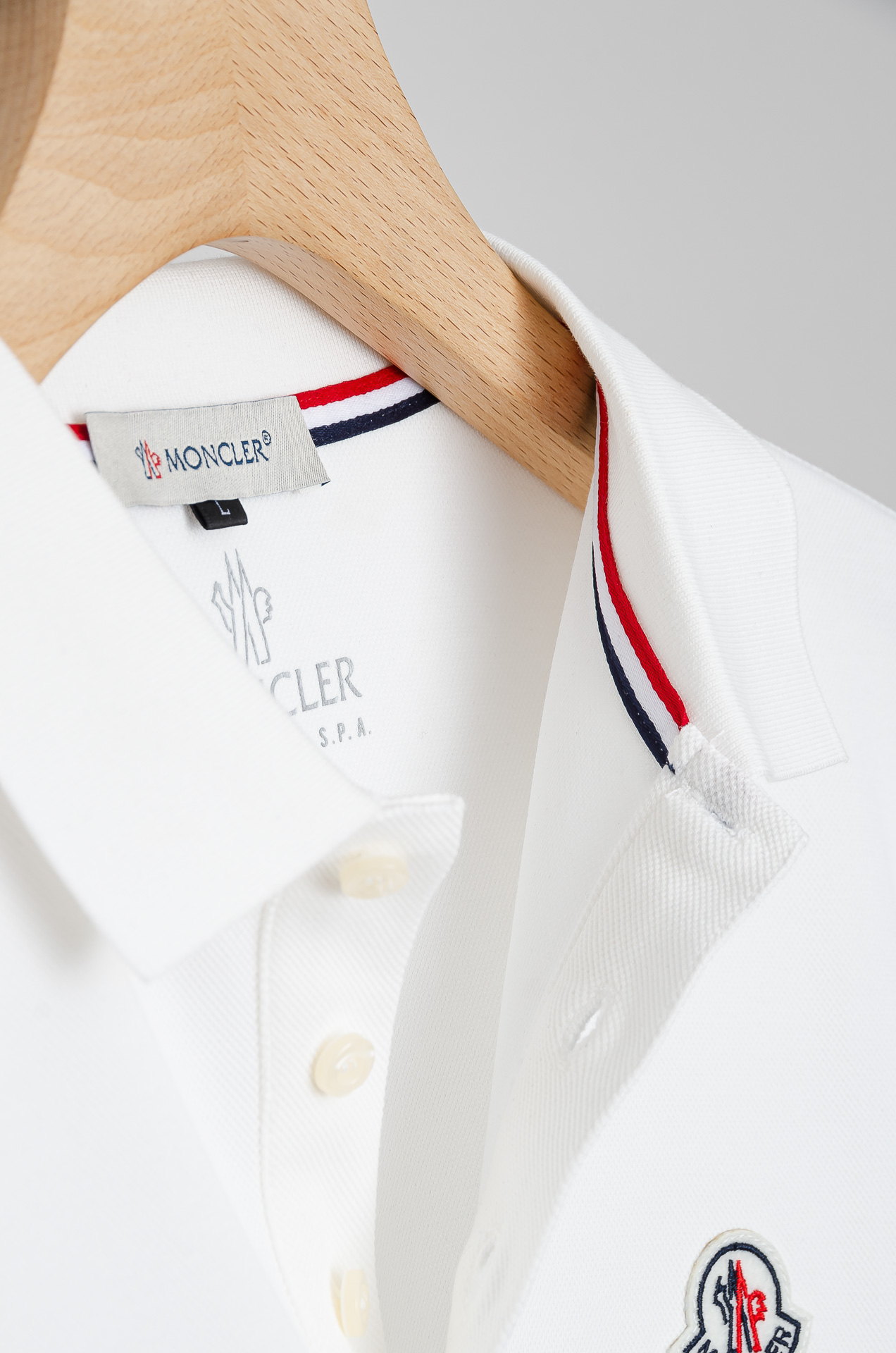 ☀️☀️ MONC#LER 蒙/口 2025FW新品 轻奢男士翻领长袖T恤衫#精选客供进口100%棉采用