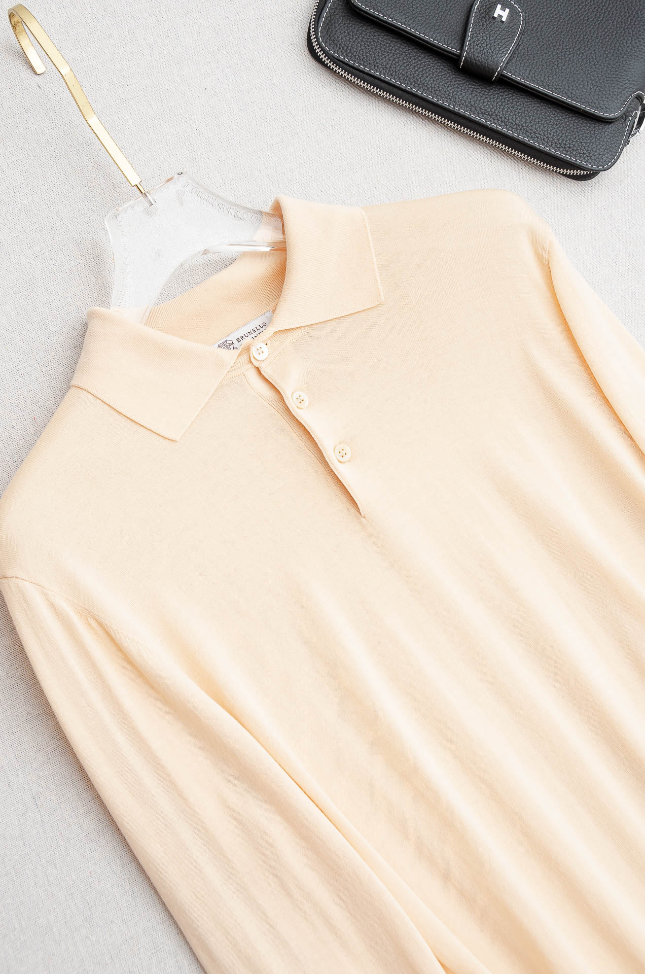 高版本BC 2025FW最新桑蚕丝+天丝混纺面料！上身透气舒适亲肤男士圆领长袖针织T恤衫男人的衣橱必备单