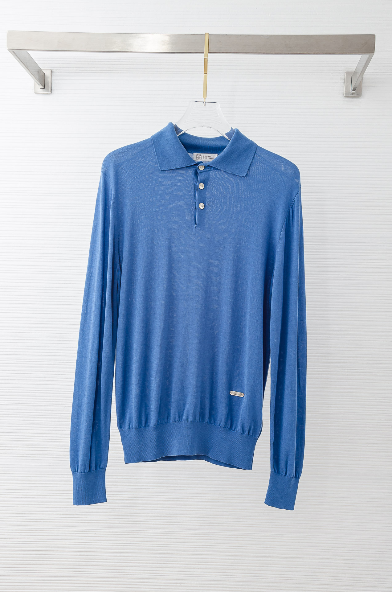 高版本BC 2025FW最新桑蚕丝+天丝混纺面料！上身透气舒适亲肤男士圆领长袖针织T恤衫男人的衣橱必备单