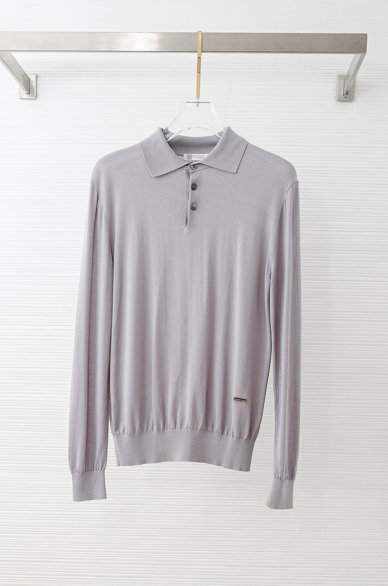 高版本BC 2025FW最新桑蚕丝+天丝混纺面料！上身透气舒适亲肤男士圆领长袖针织T恤衫男人的衣橱必备单