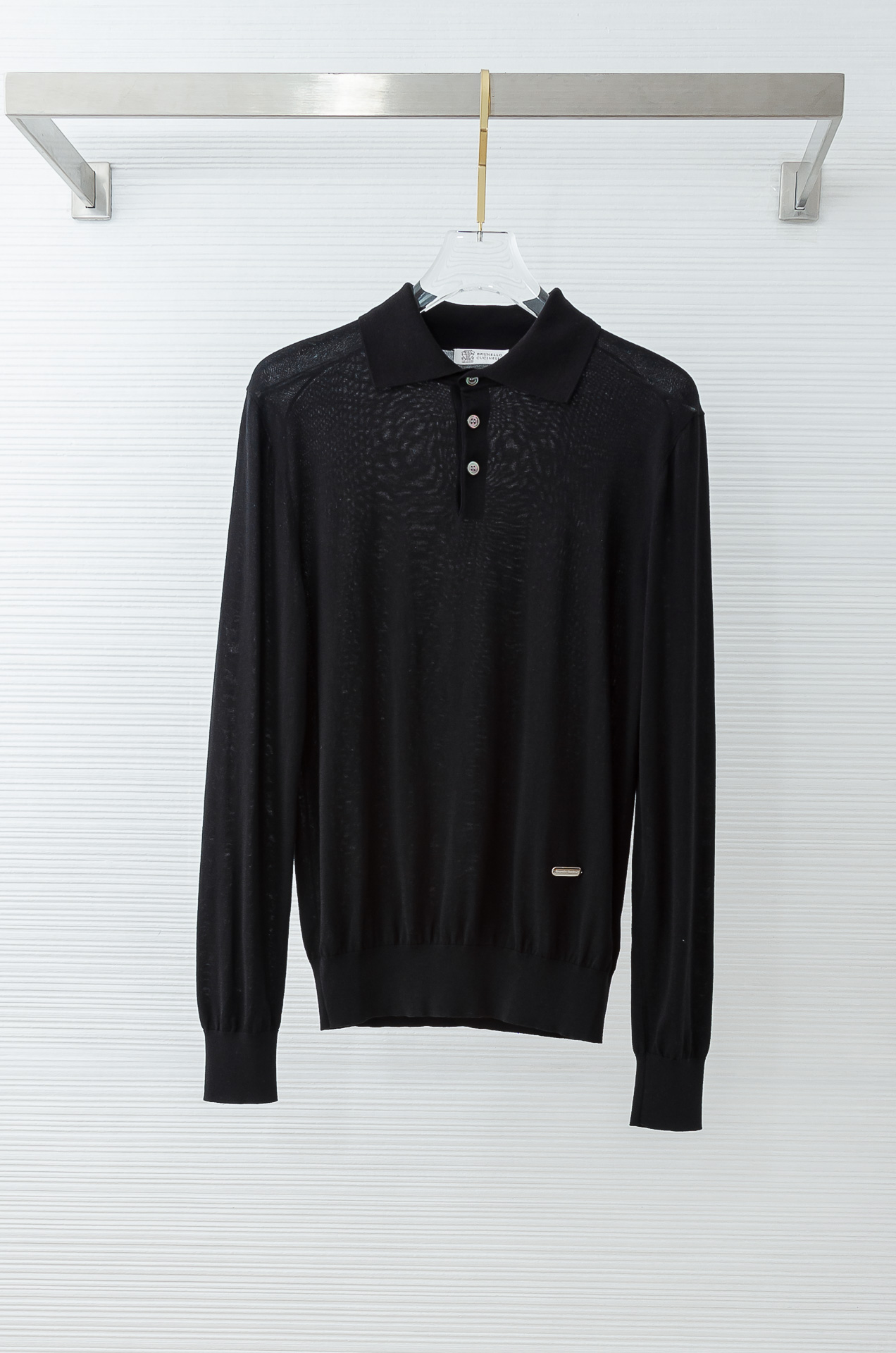 高版本BC 2025FW最新桑蚕丝+天丝混纺面料！上身透气舒适亲肤男士圆领长袖针织T恤衫男人的衣橱必备单