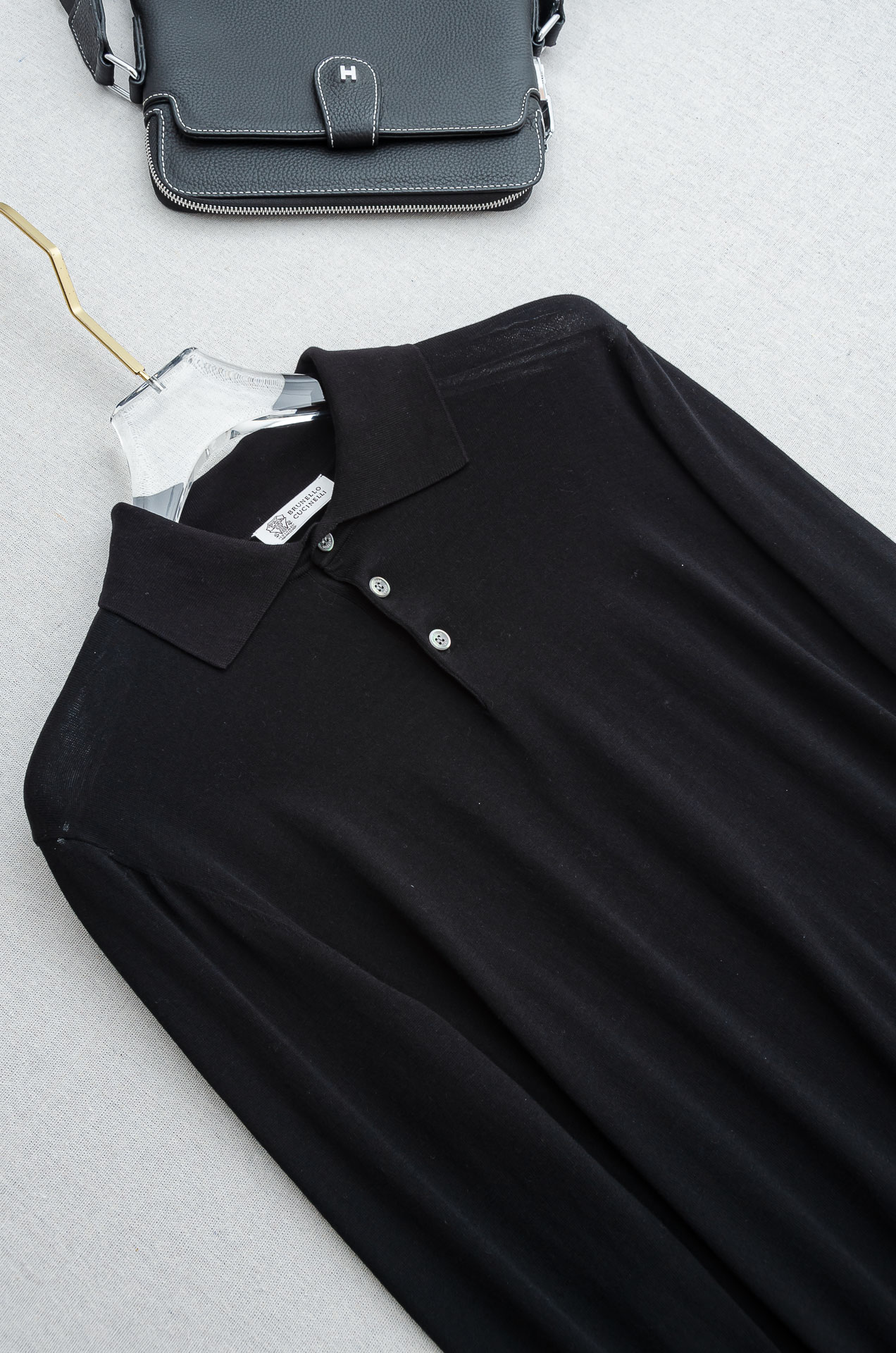 高版本BC 2025FW最新桑蚕丝+天丝混纺面料！上身透气舒适亲肤男士圆领长袖针织T恤衫男人的衣橱必备单