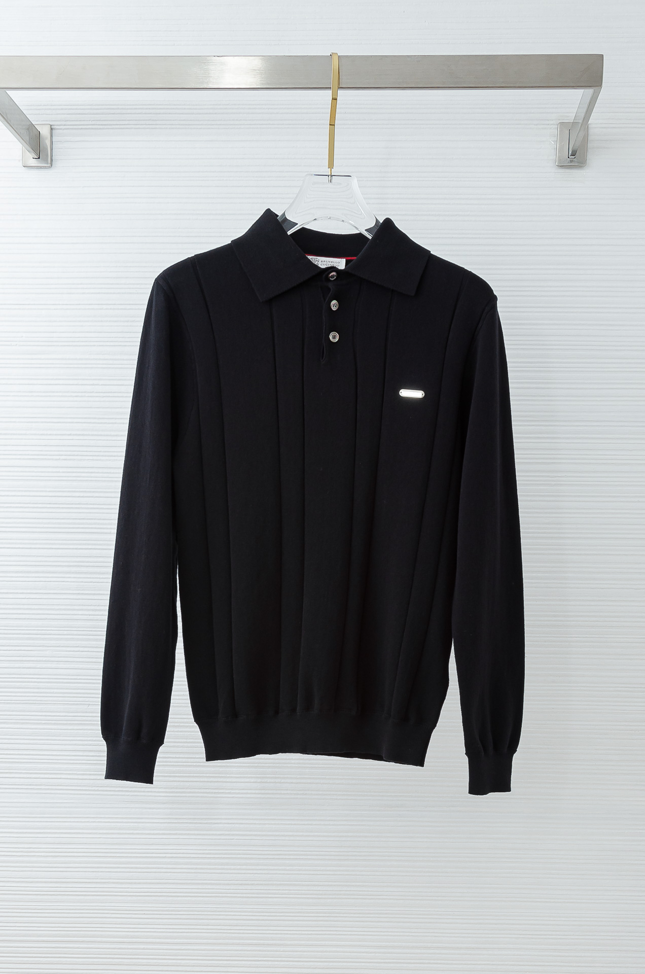 BC 2025FW新品 轻奢男士翻领长袖T恤衫#精选客供进口100%棉采用高密度工艺打造而成，手感细腻柔