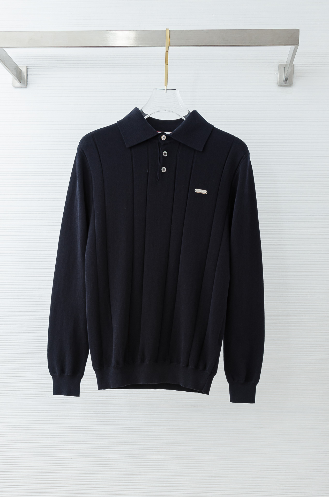 BC 2025FW新品 轻奢男士翻领长袖T恤衫#精选客供进口100%棉采用高密度工艺打造而成，手感细腻柔