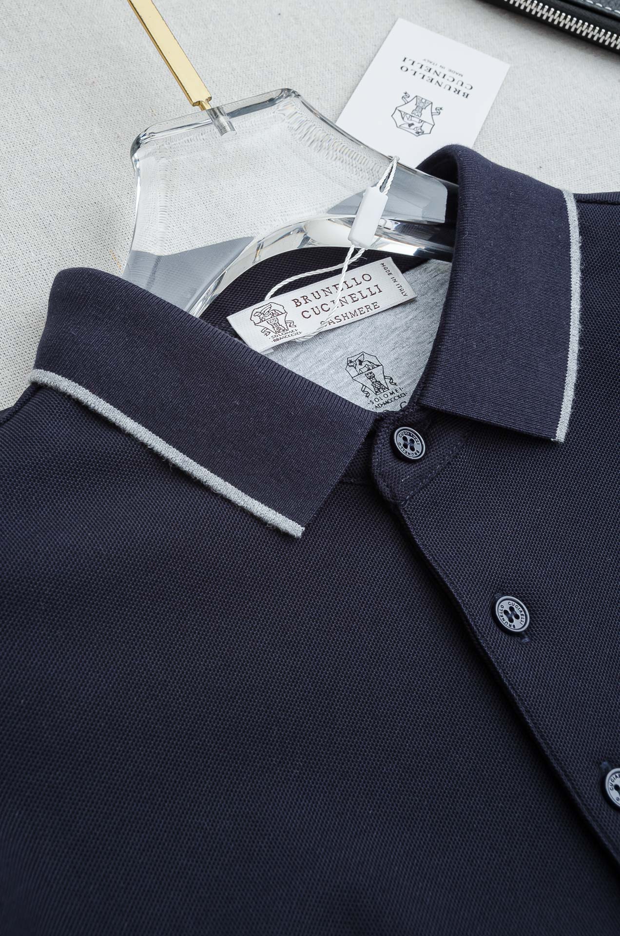 BC 2025FW新品 轻奢男士翻领长袖T恤衫#精选客供进口100%棉采用高密度工艺打造而成，手感细腻柔