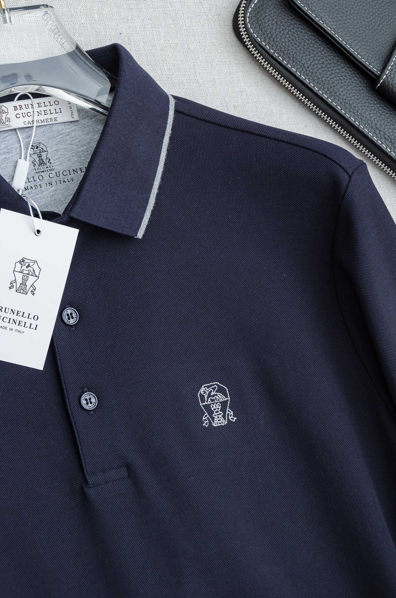 BC 2025FW新品 轻奢男士翻领长袖T恤衫#精选客供进口100%棉采用高密度工艺打造而成，手感细腻柔