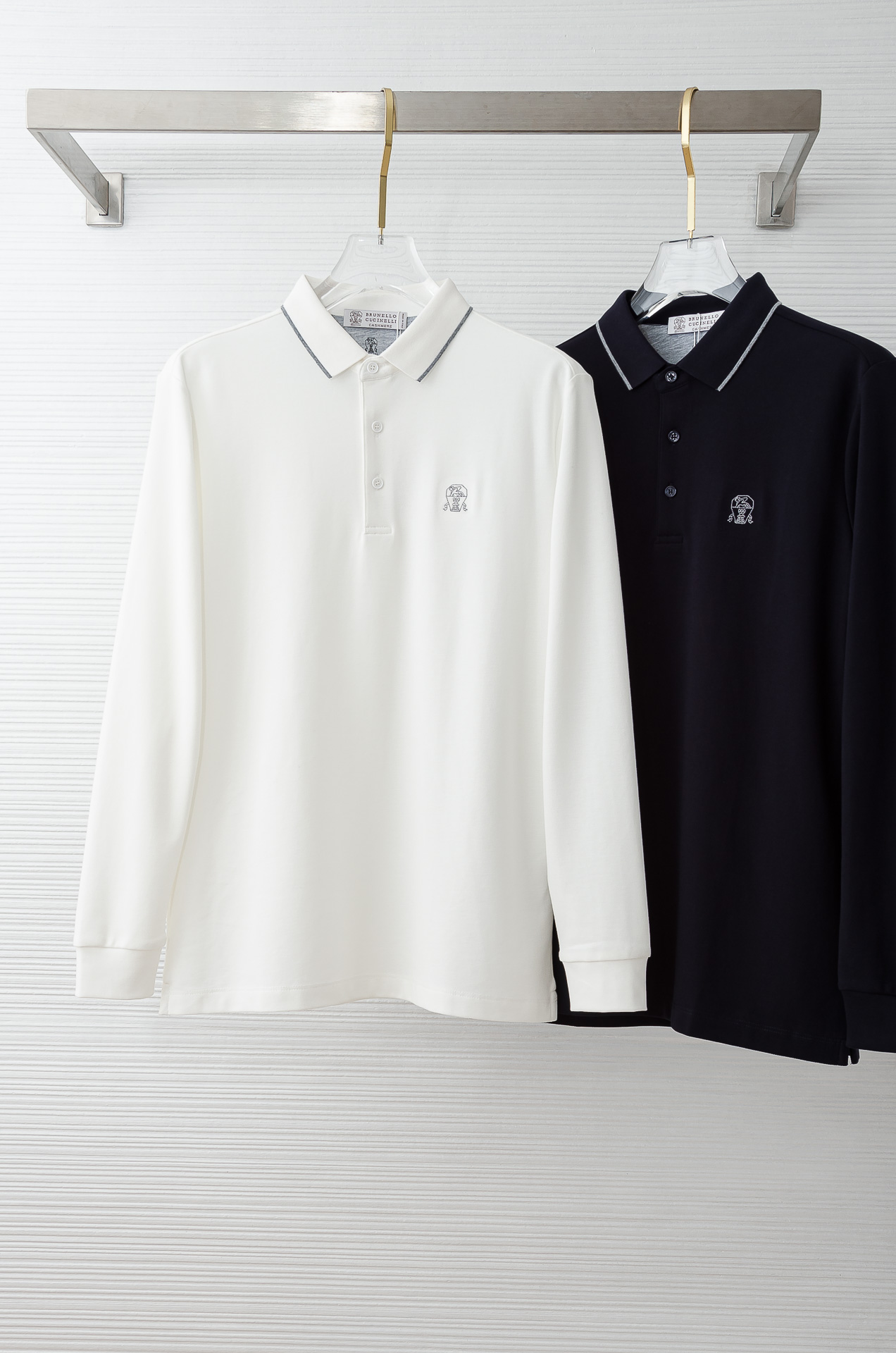 BC 2025FW新品 轻奢男士翻领长袖T恤衫#精选客供进口100%棉采用高密度工艺打造而成，手感细腻柔