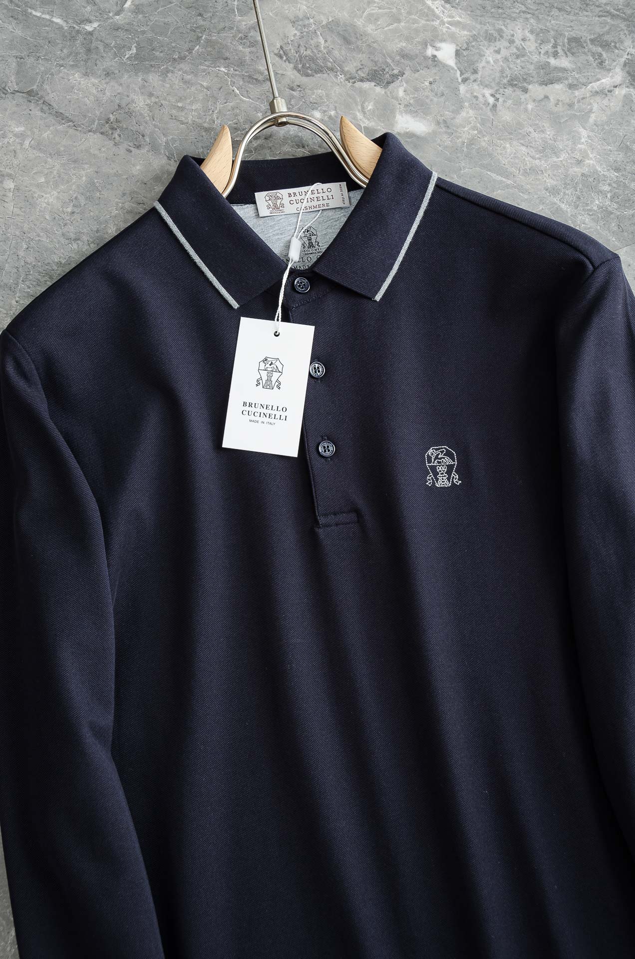 BC 2025FW秋冬新品 轻奢男士翻领长袖T恤衫#精选客供进口100%棉采用高密度工艺打造而成，手感细