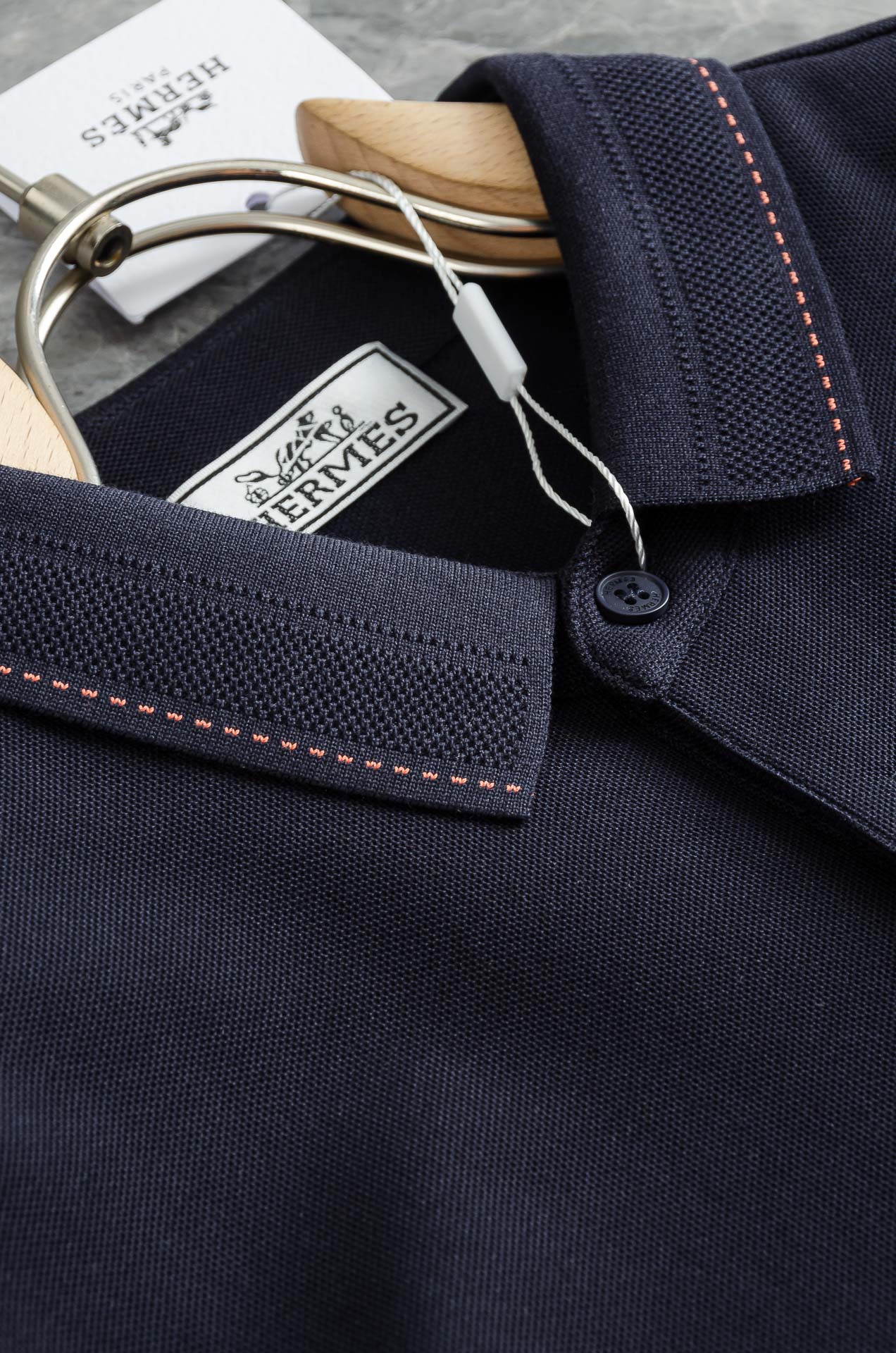 HER#MES爱马＊仕2025FW秋冬新品 轻奢男士翻领长袖T恤衫#精选客供进口100%棉采用高密度工艺