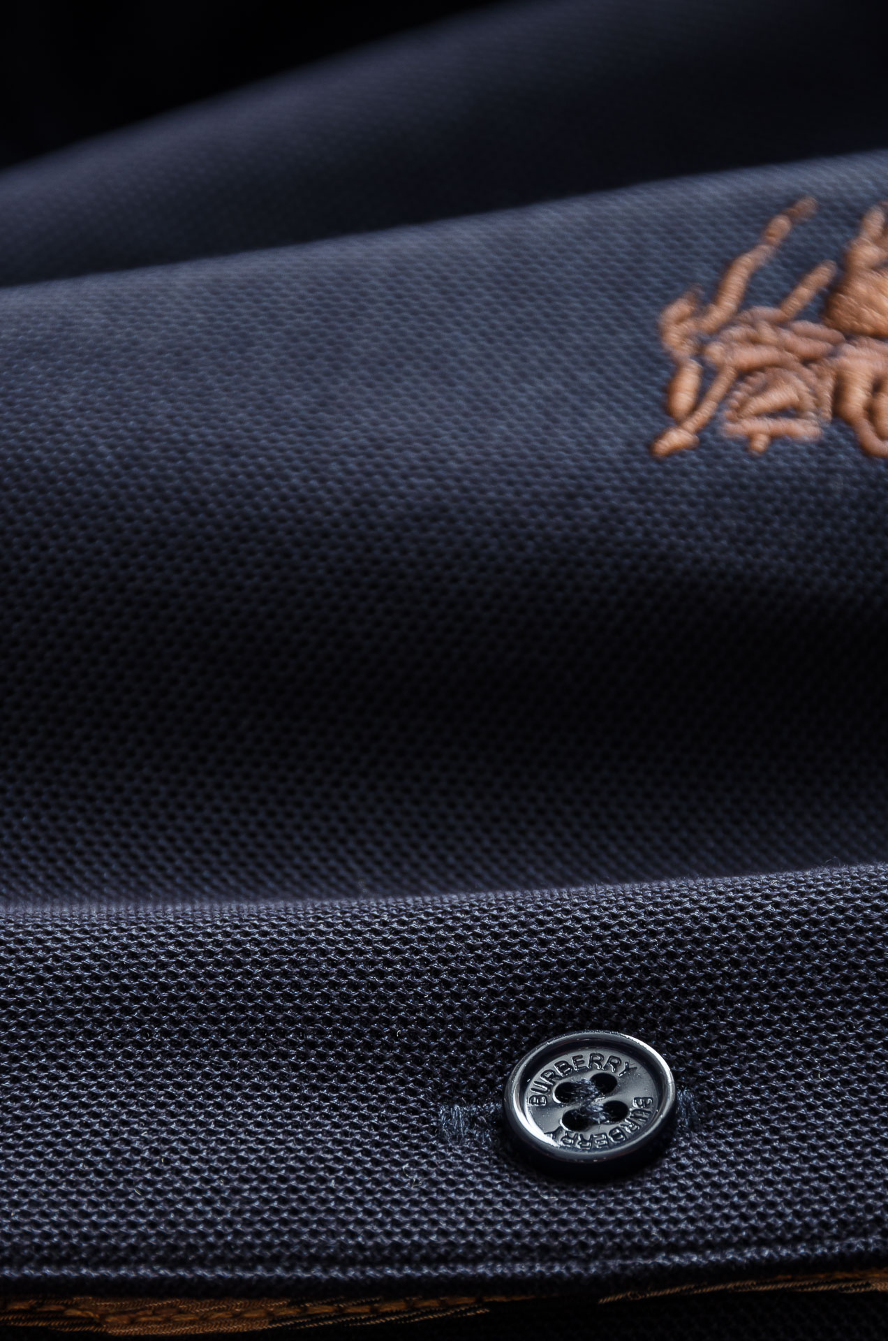 BURB#ERRY巴宝/莉2025FW秋冬新品 轻奢男士翻领长袖T恤衫#精选客供进口100%棉采用高密度