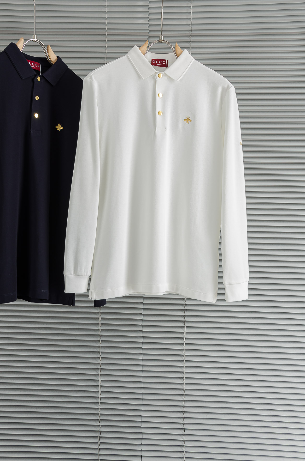 GUC/*CI古＊驰2026FW秋冬新品 轻奢男士翻领长袖T恤衫#精选客供进口100%棉采用高密度工艺打