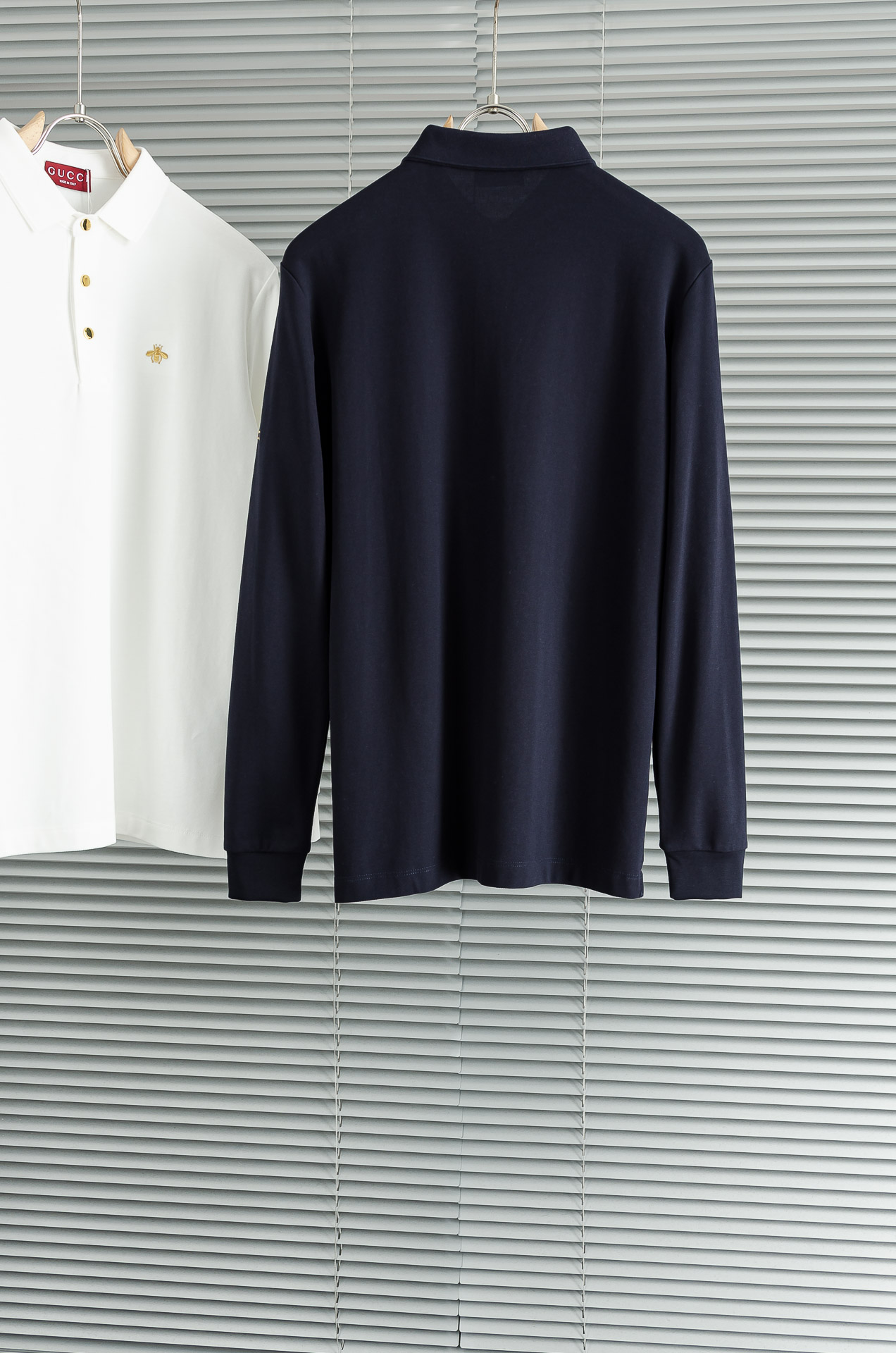 GUC/*CI古＊驰2026FW秋冬新品 轻奢男士翻领长袖T恤衫#精选客供进口100%棉采用高密度工艺打