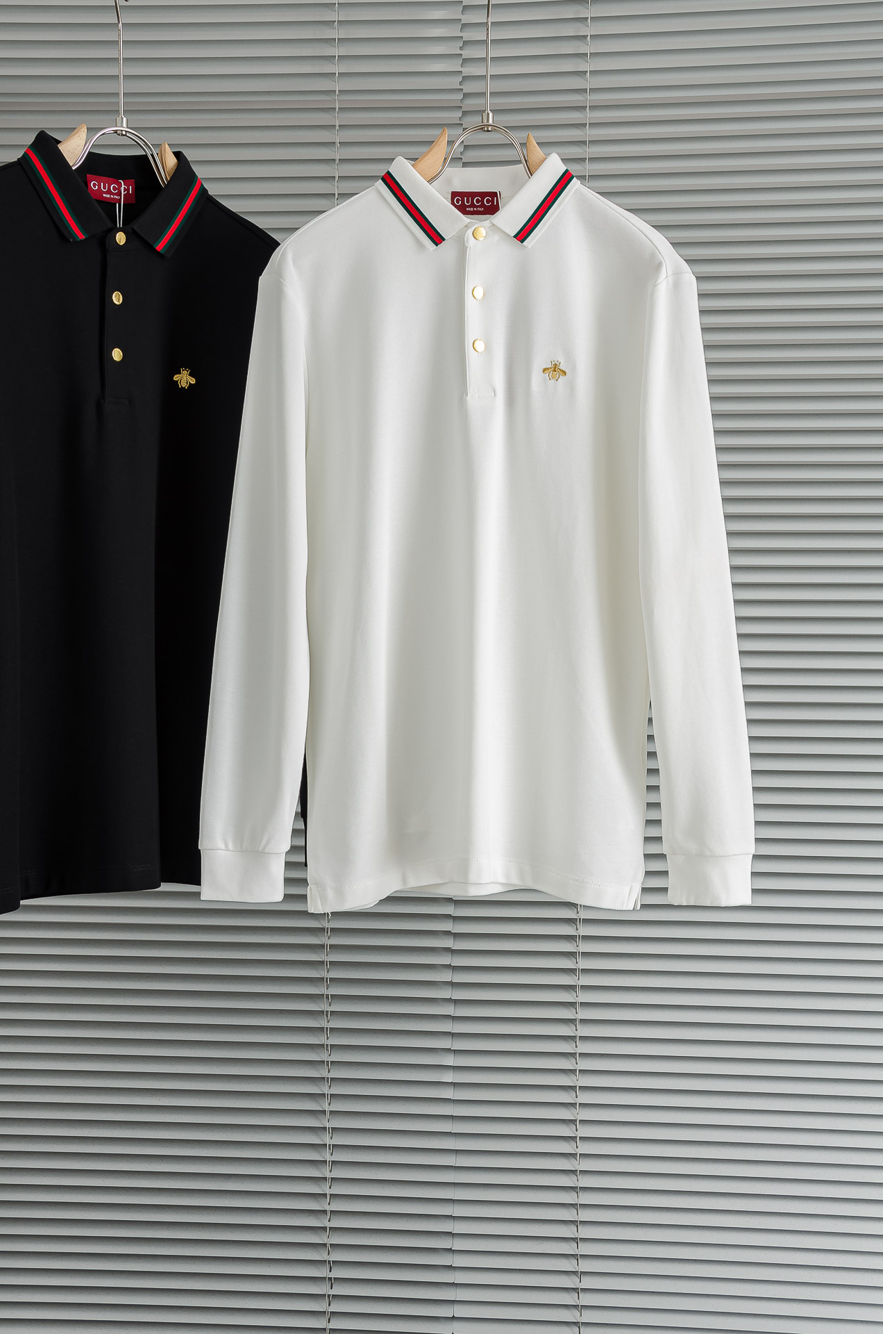 GUC/*CI古＊驰2026FW秋冬新品 轻奢男士翻领长袖T恤衫#精选客供进口100%棉采用高密度工艺打