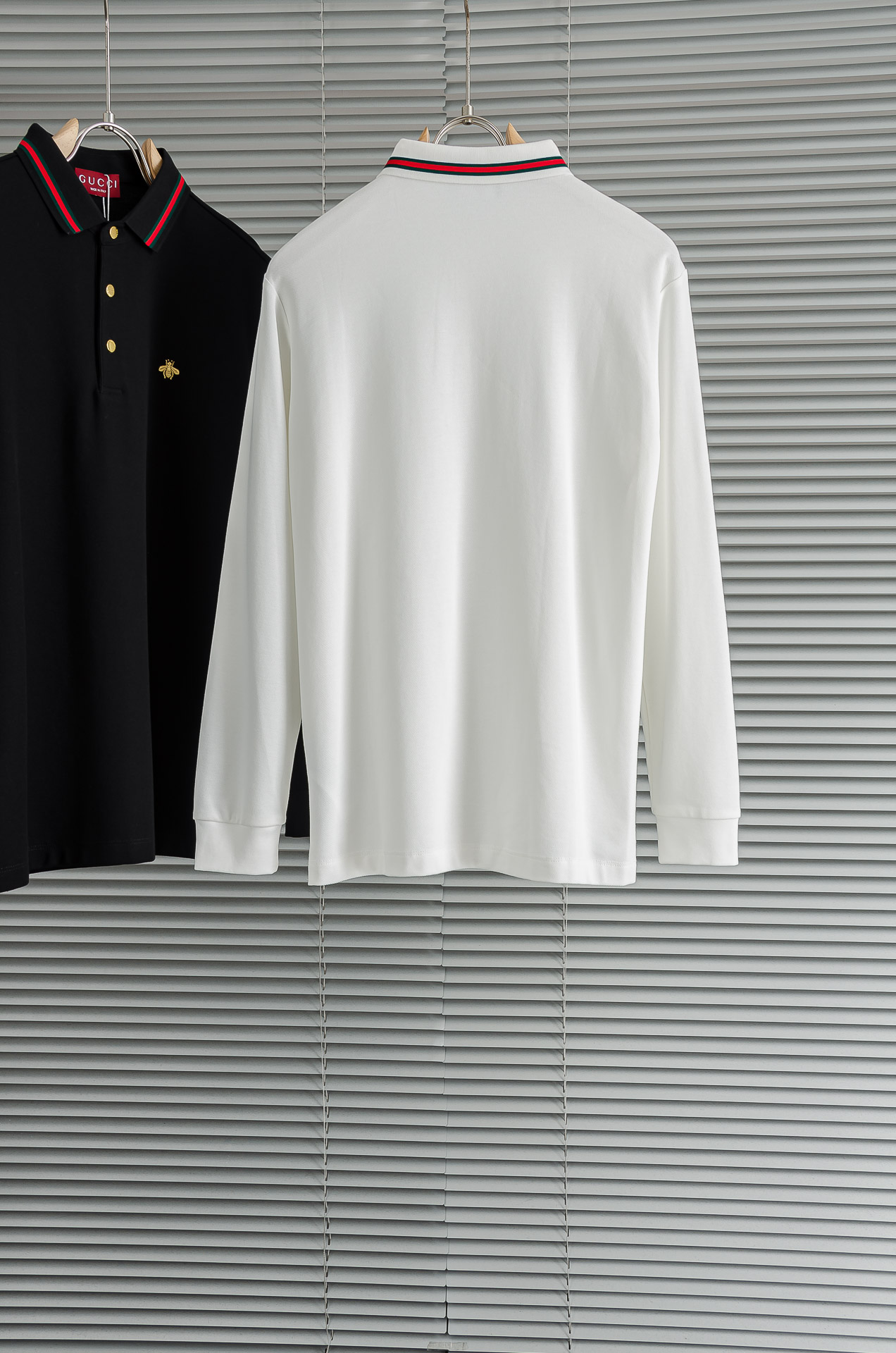 GUC/*CI古＊驰2026FW秋冬新品 轻奢男士翻领长袖T恤衫#精选客供进口100%棉采用高密度工艺打