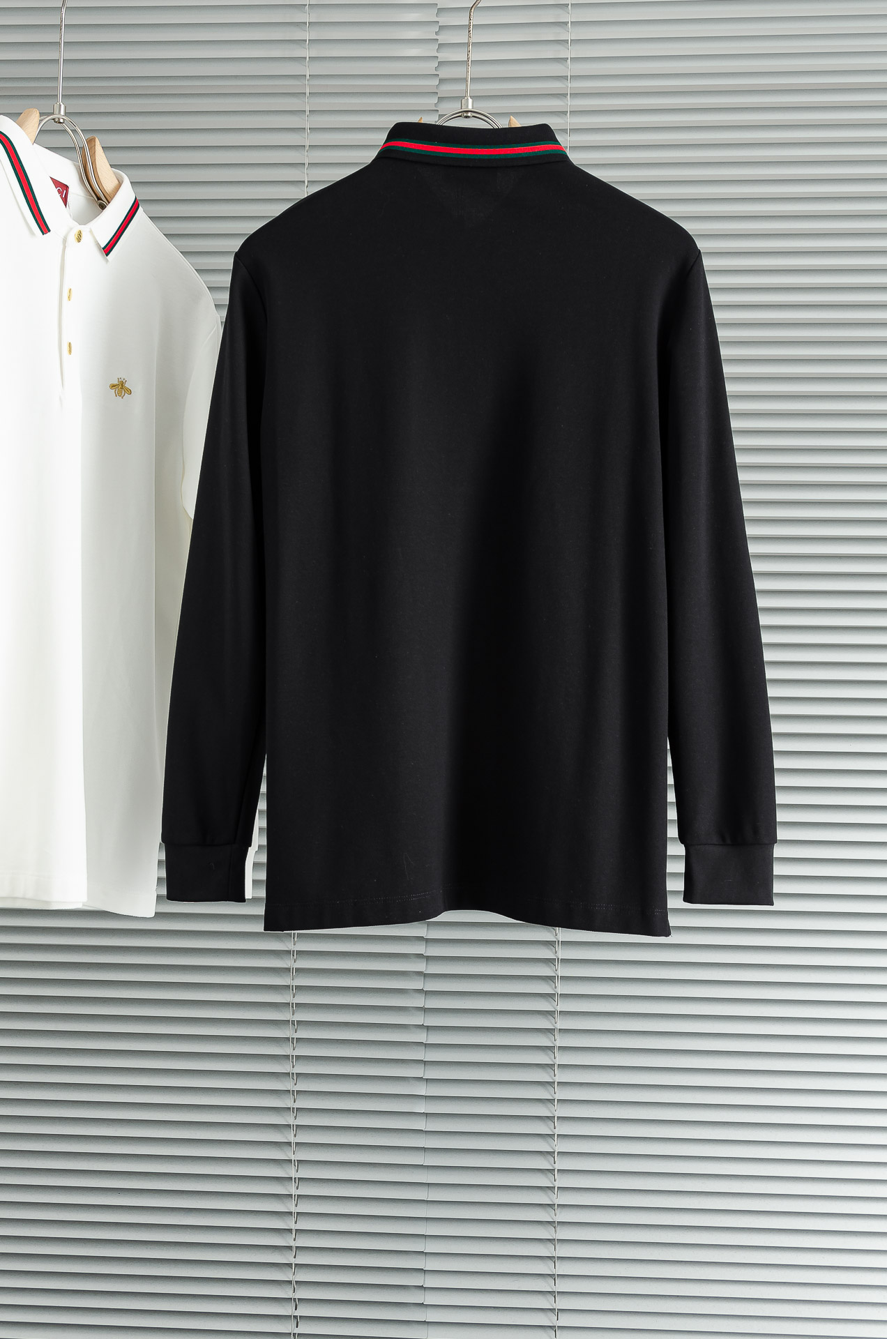 GUC/*CI古＊驰2026FW秋冬新品 轻奢男士翻领长袖T恤衫#精选客供进口100%棉采用高密度工艺打