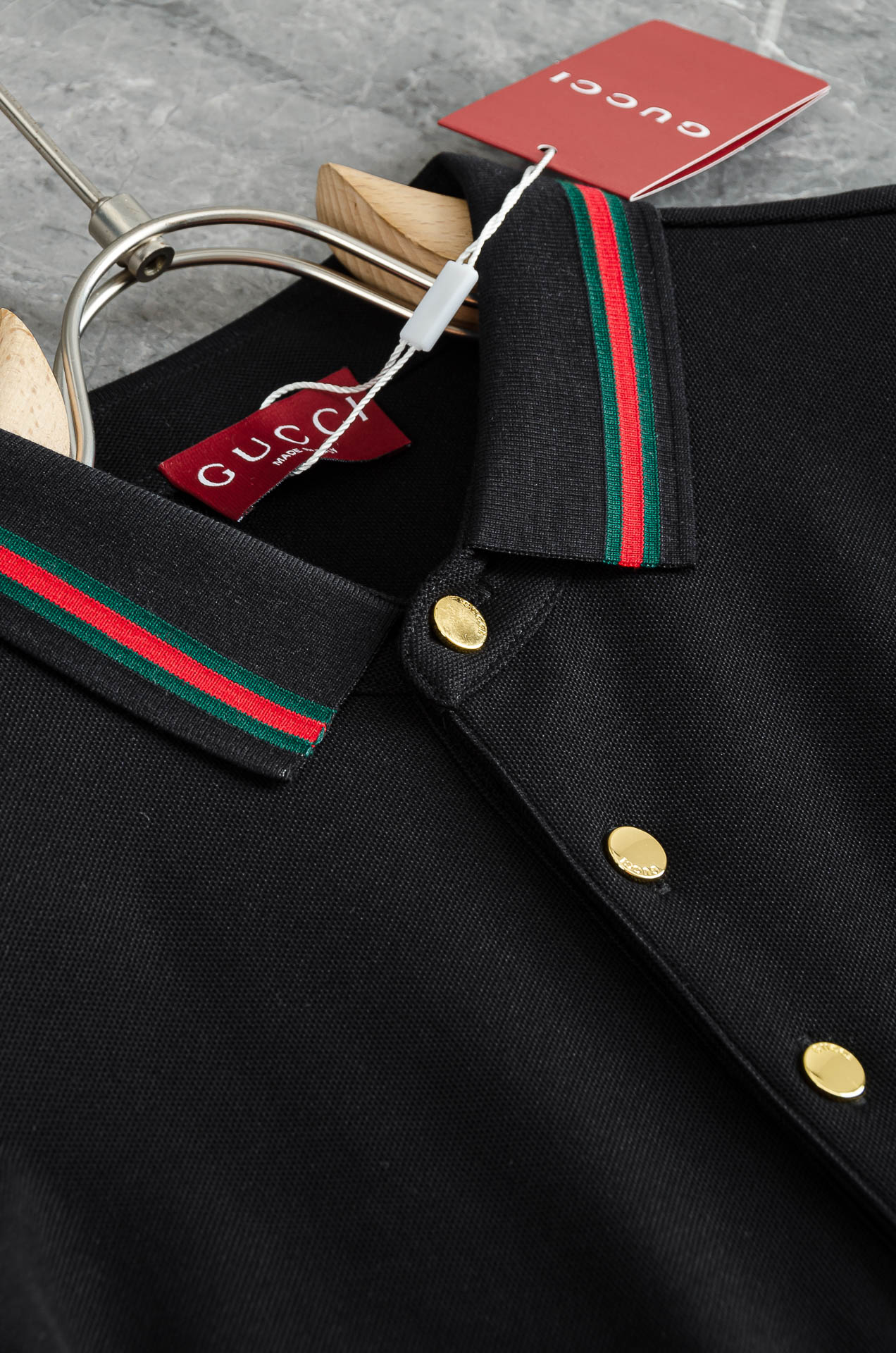 GUC/*CI古＊驰2026FW秋冬新品 轻奢男士翻领长袖T恤衫#精选客供进口100%棉采用高密度工艺打