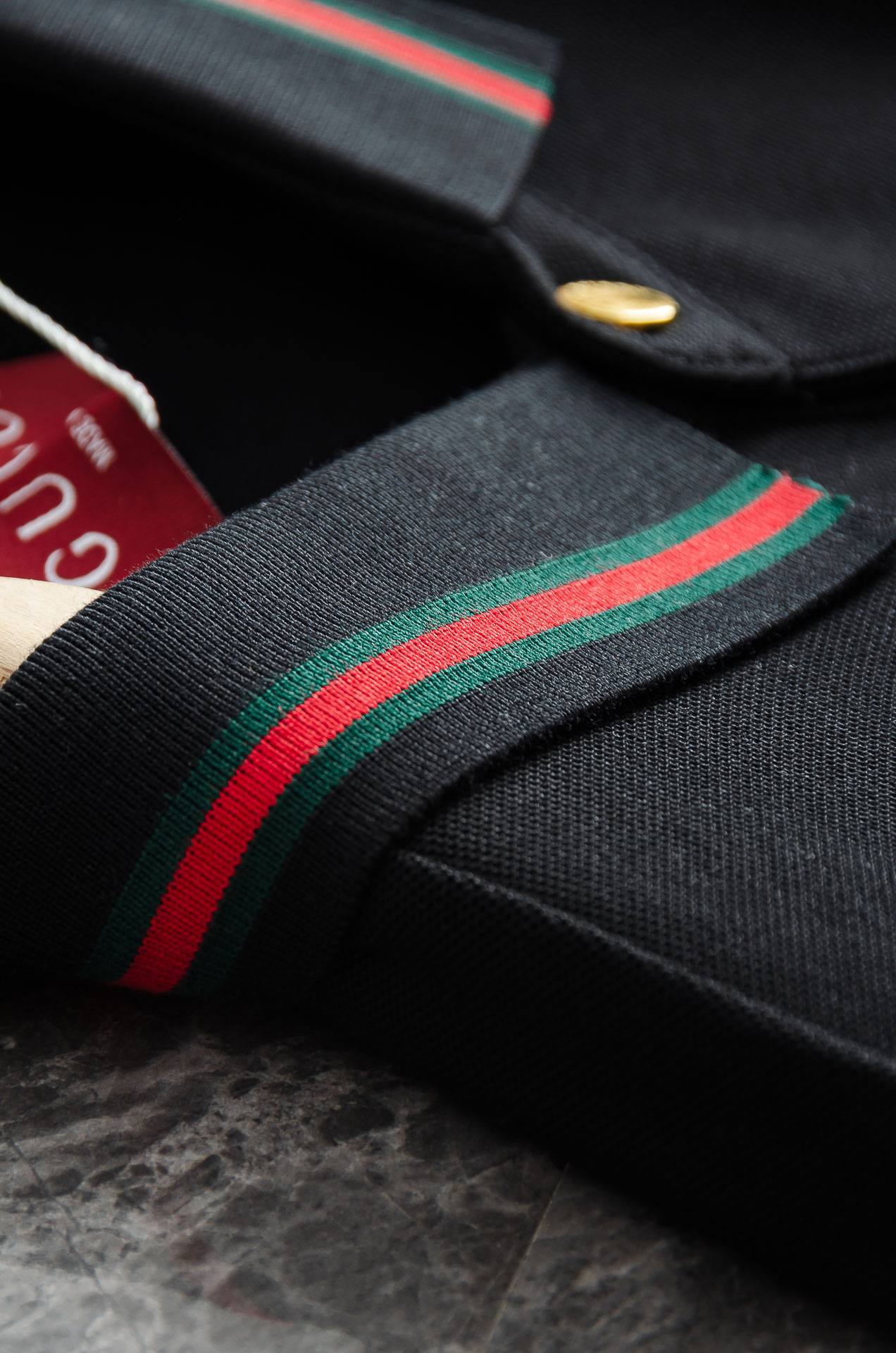 GUC/*CI古＊驰2026FW秋冬新品 轻奢男士翻领长袖T恤衫#精选客供进口100%棉采用高密度工艺打