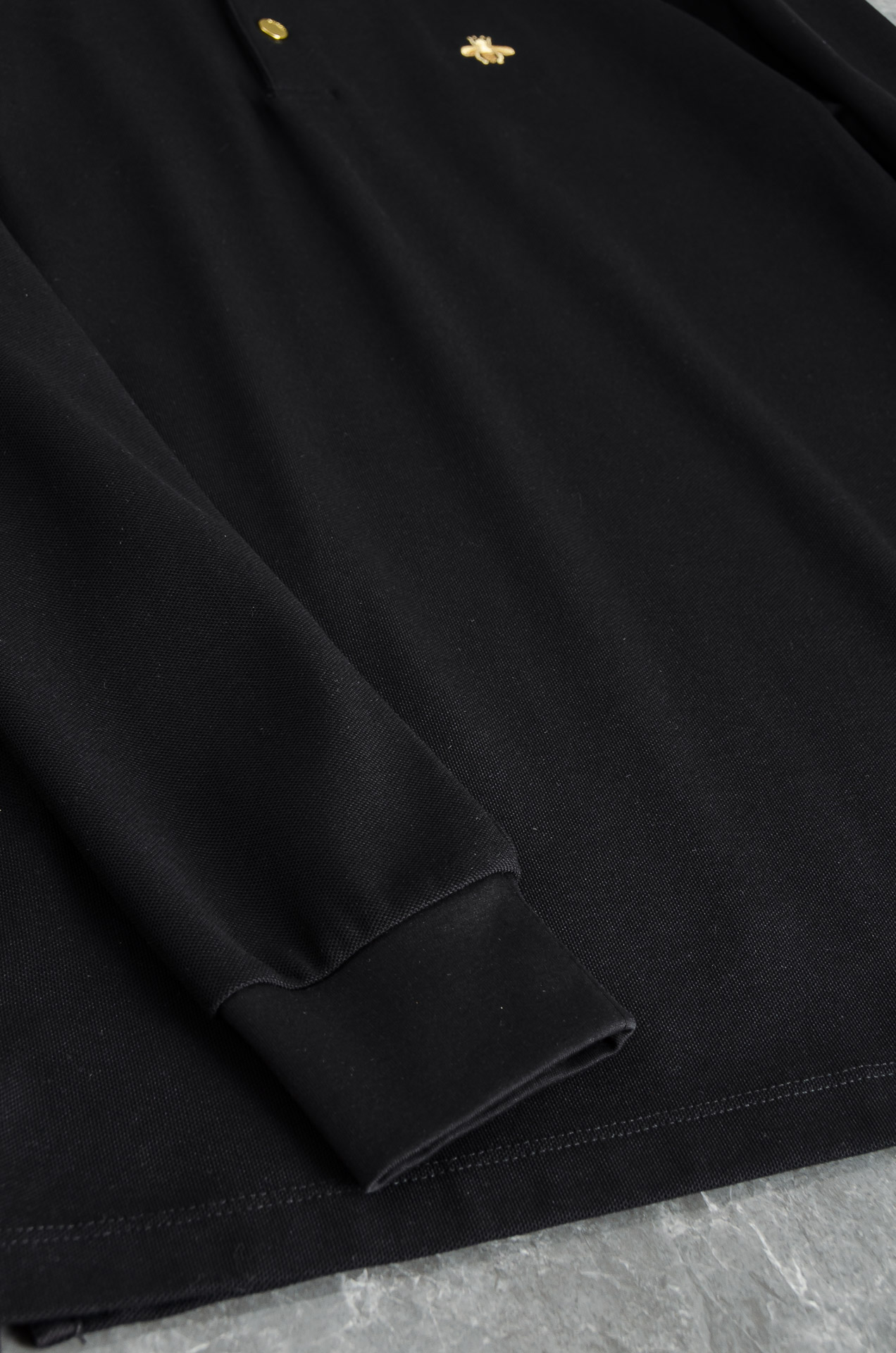 GUC/*CI古＊驰2026FW秋冬新品 轻奢男士翻领长袖T恤衫#精选客供进口100%棉采用高密度工艺打