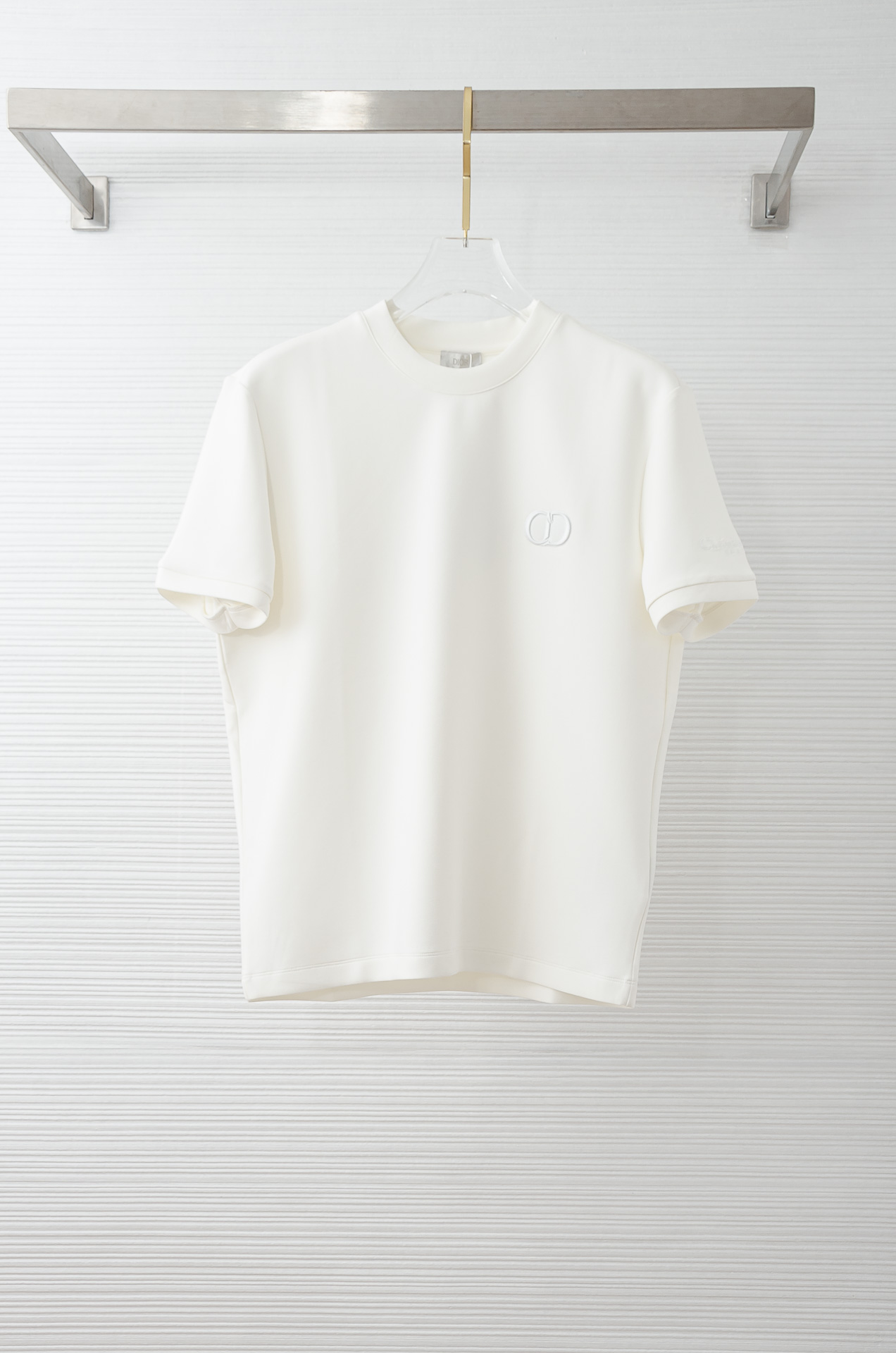 🌾 Di#or迪/奥2026秋冬太空棉字母刺绣logo时尚百搭打底圆领短袖衫，精致工艺专柜面料，顶级元素