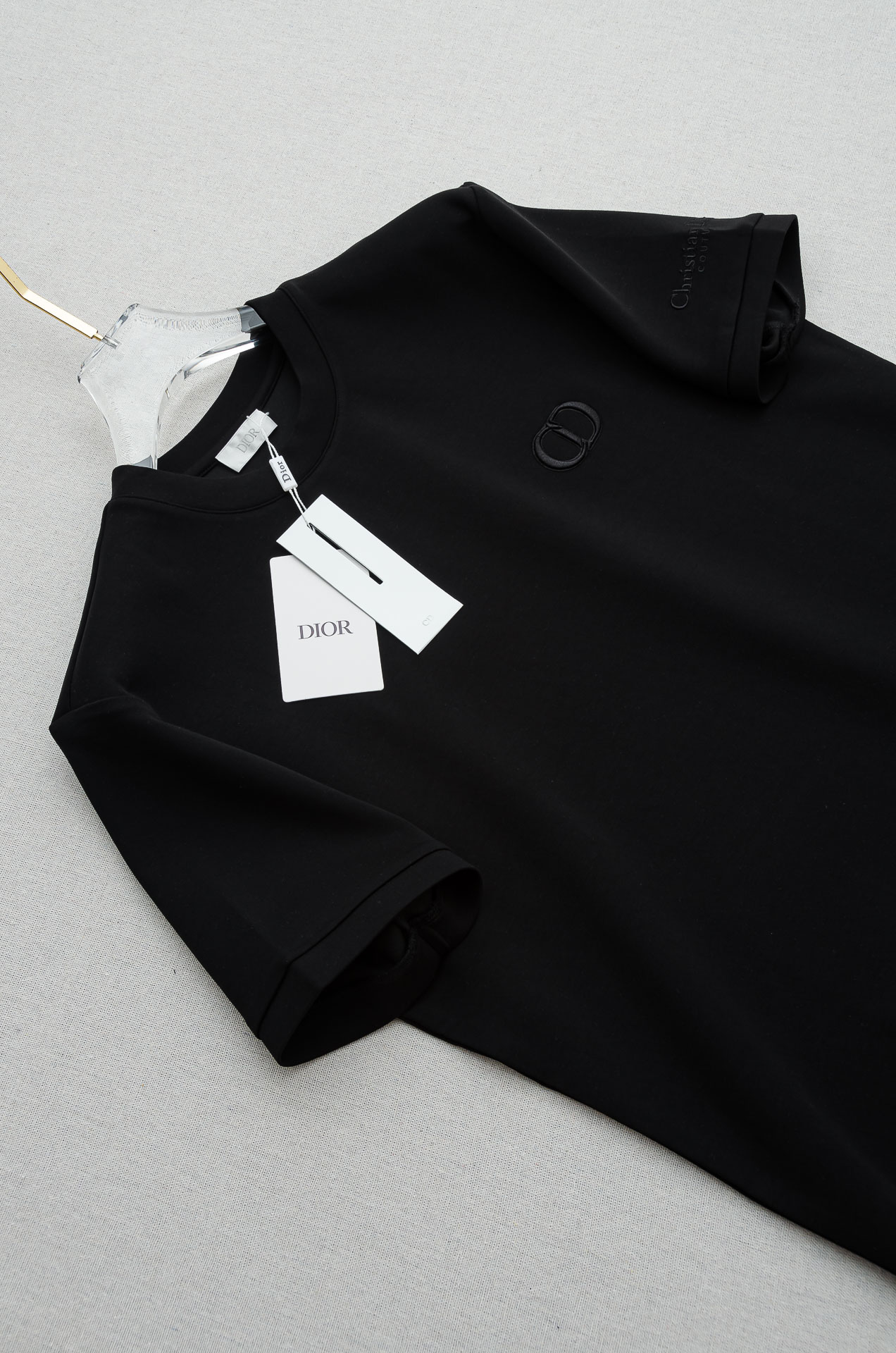 🌾 Di#or迪/奥2026秋冬太空棉字母刺绣logo时尚百搭打底圆领短袖衫，精致工艺专柜面料，顶级元素