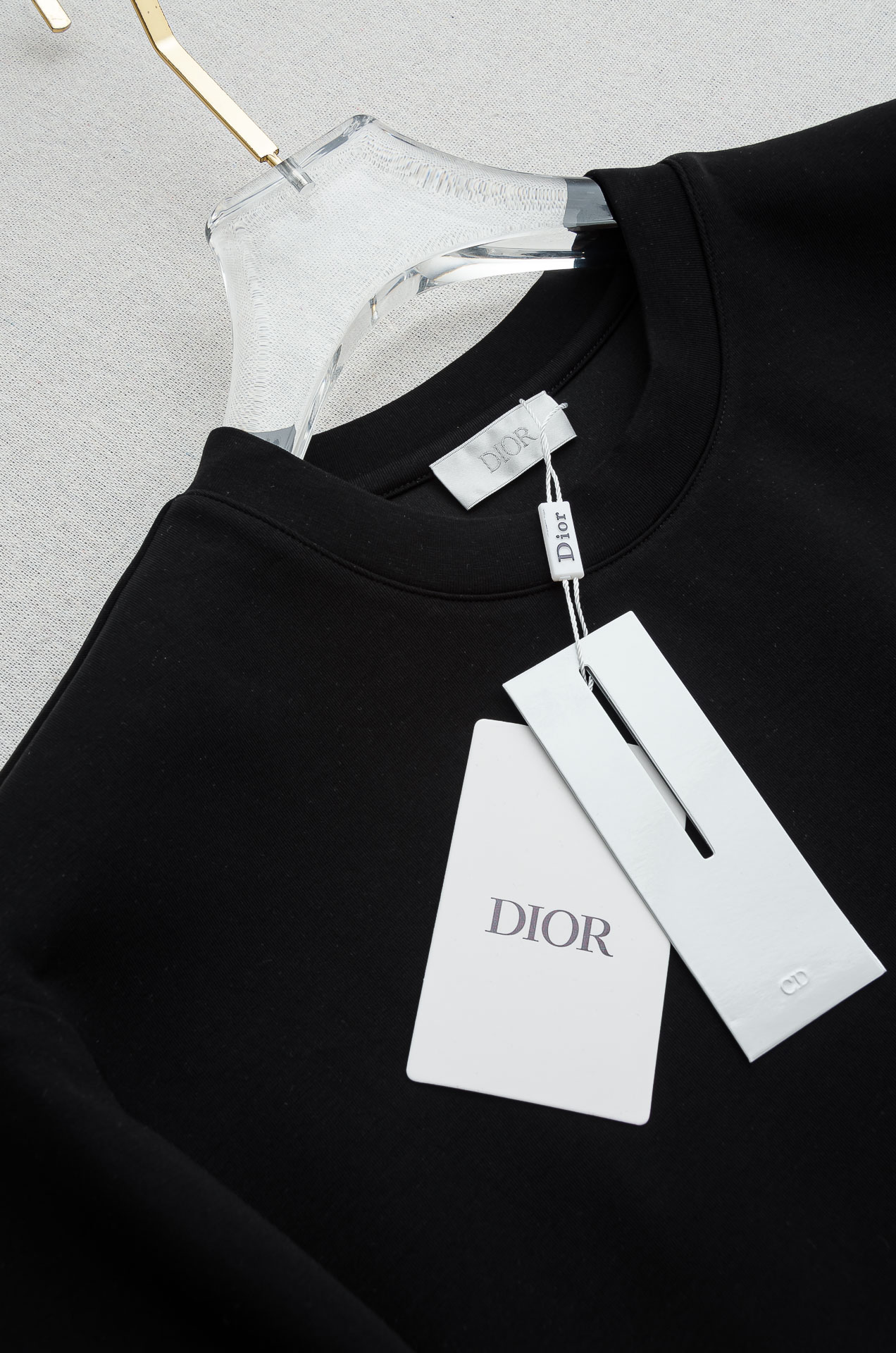 🌾 Di#or迪/奥2026秋冬太空棉字母刺绣logo时尚百搭打底圆领短袖衫，精致工艺专柜面料，顶级元素