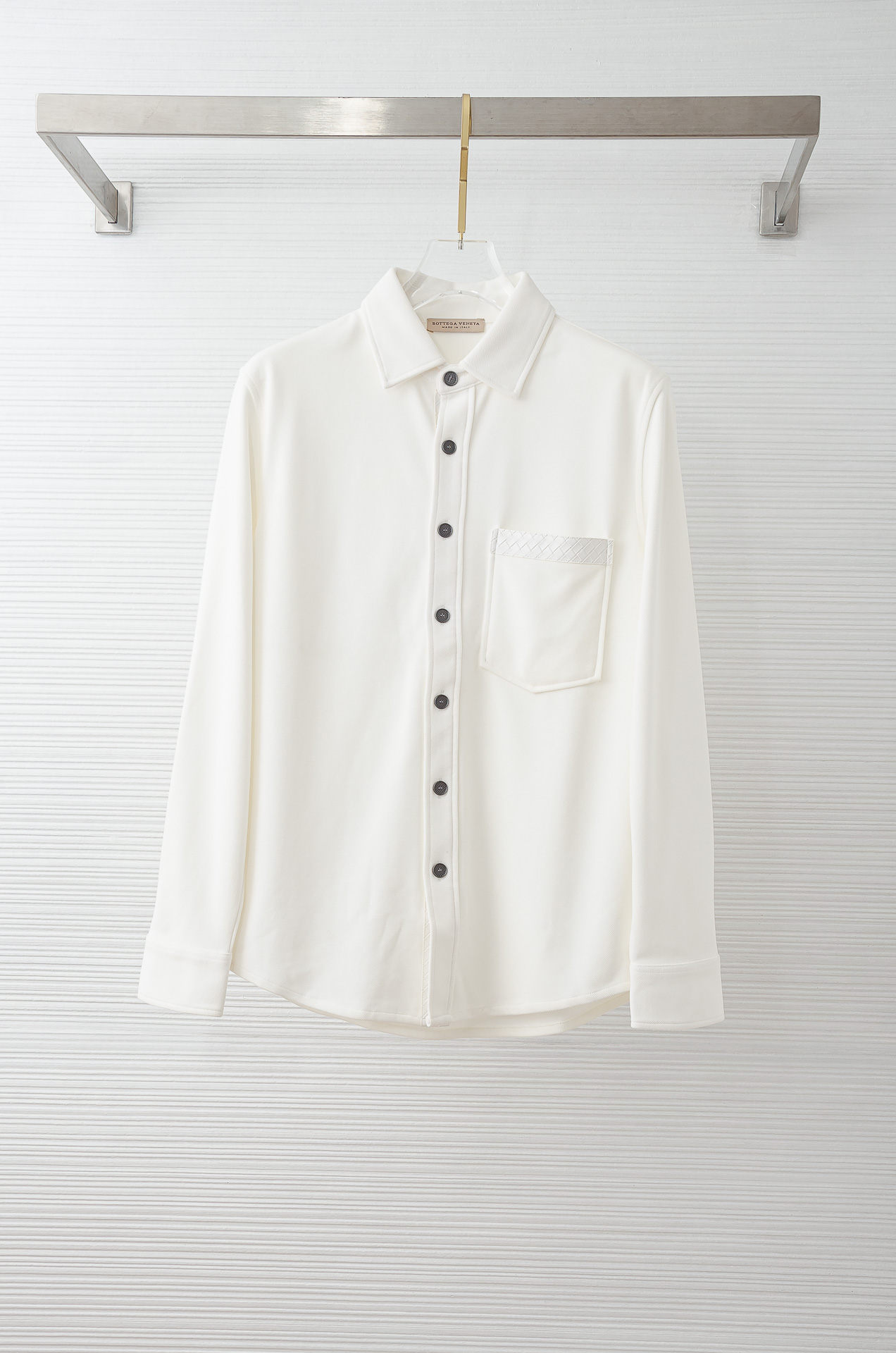 BV2025FW秋冬最新珠地棉加绒立体剪裁男士长袖衬衫#整体触感舒适有质感，尽管面料看似轻薄却富有特别的