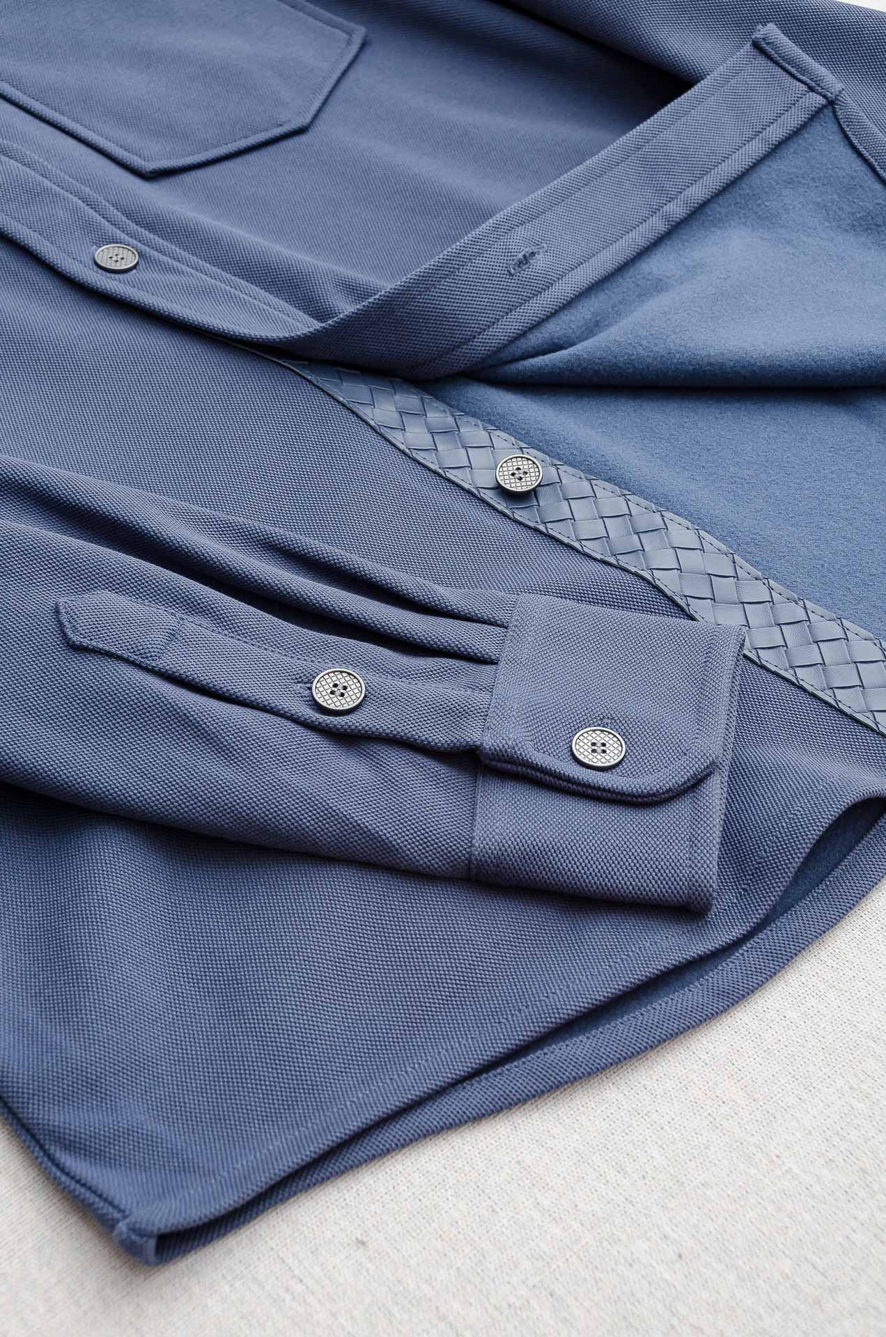 BV2025FW秋冬最新珠地棉加绒立体剪裁男士长袖衬衫#整体触感舒适有质感，尽管面料看似轻薄却富有特别的