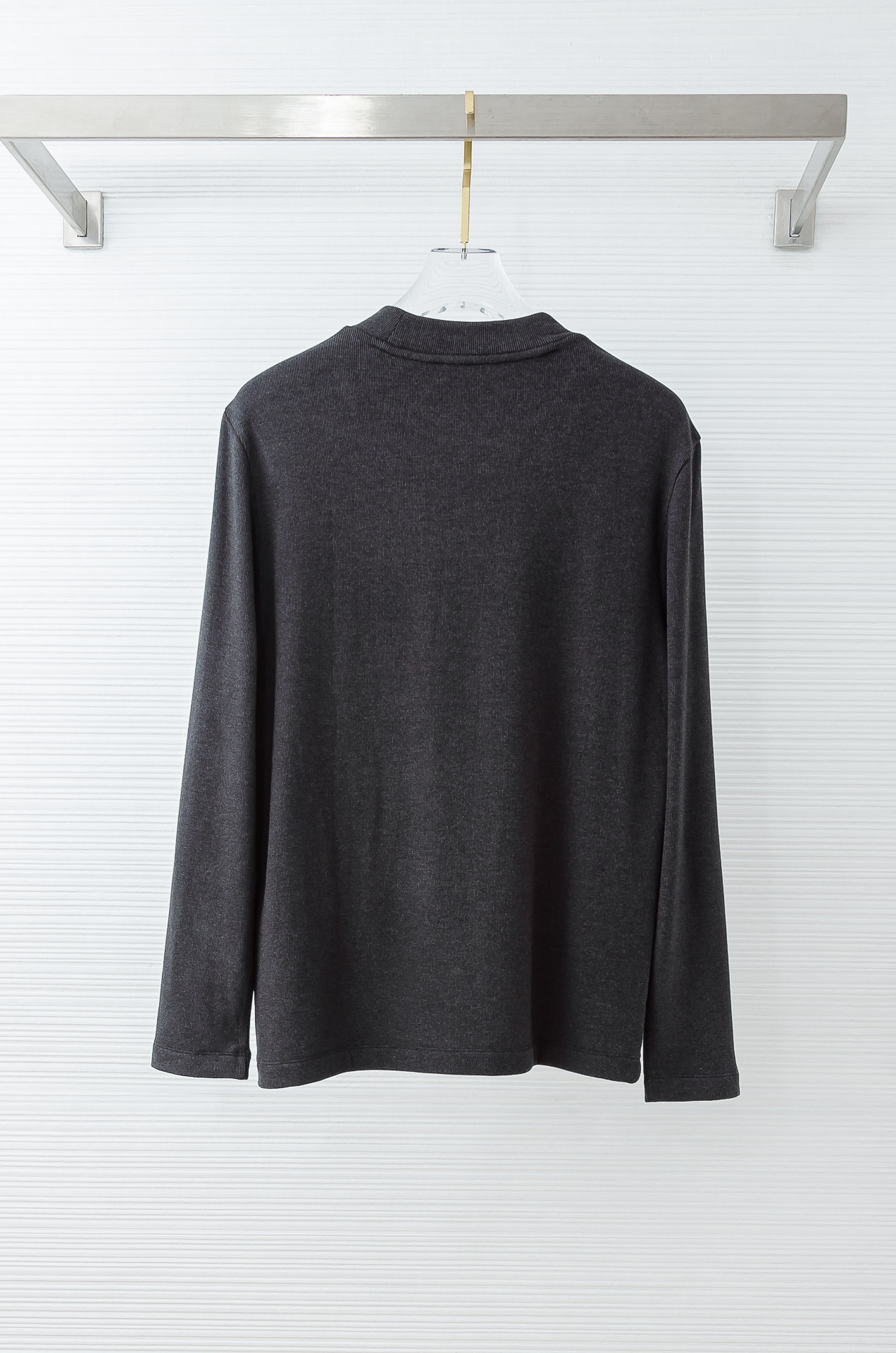 BBR 25FW进口德绒圆领打底衫，男士立体徽标LOGO基础纯色长袖套头衫！秋冬季轻薄款御寒打底单品，时