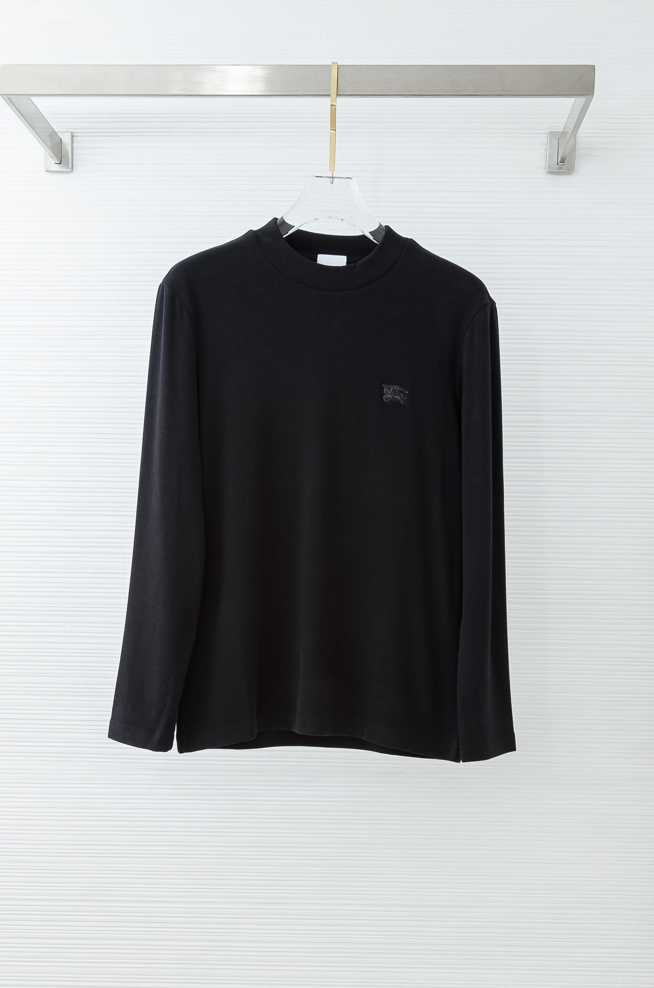 BBR 25FW进口德绒圆领打底衫，男士立体徽标LOGO基础纯色长袖套头衫！秋冬季轻薄款御寒打底单品，时