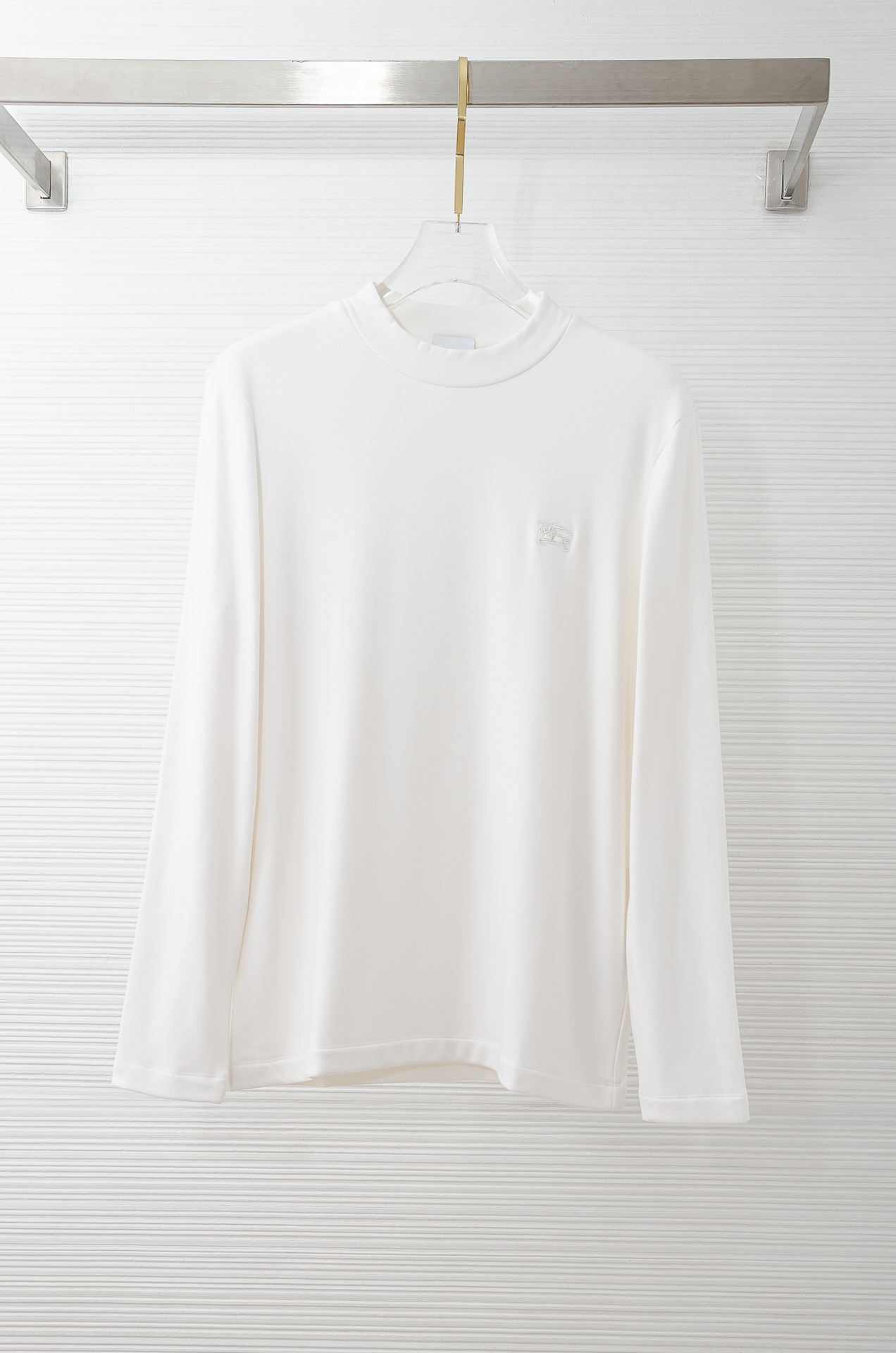 BBR 25FW进口德绒圆领打底衫，男士立体徽标LOGO基础纯色长袖套头衫！秋冬季轻薄款御寒打底单品，时