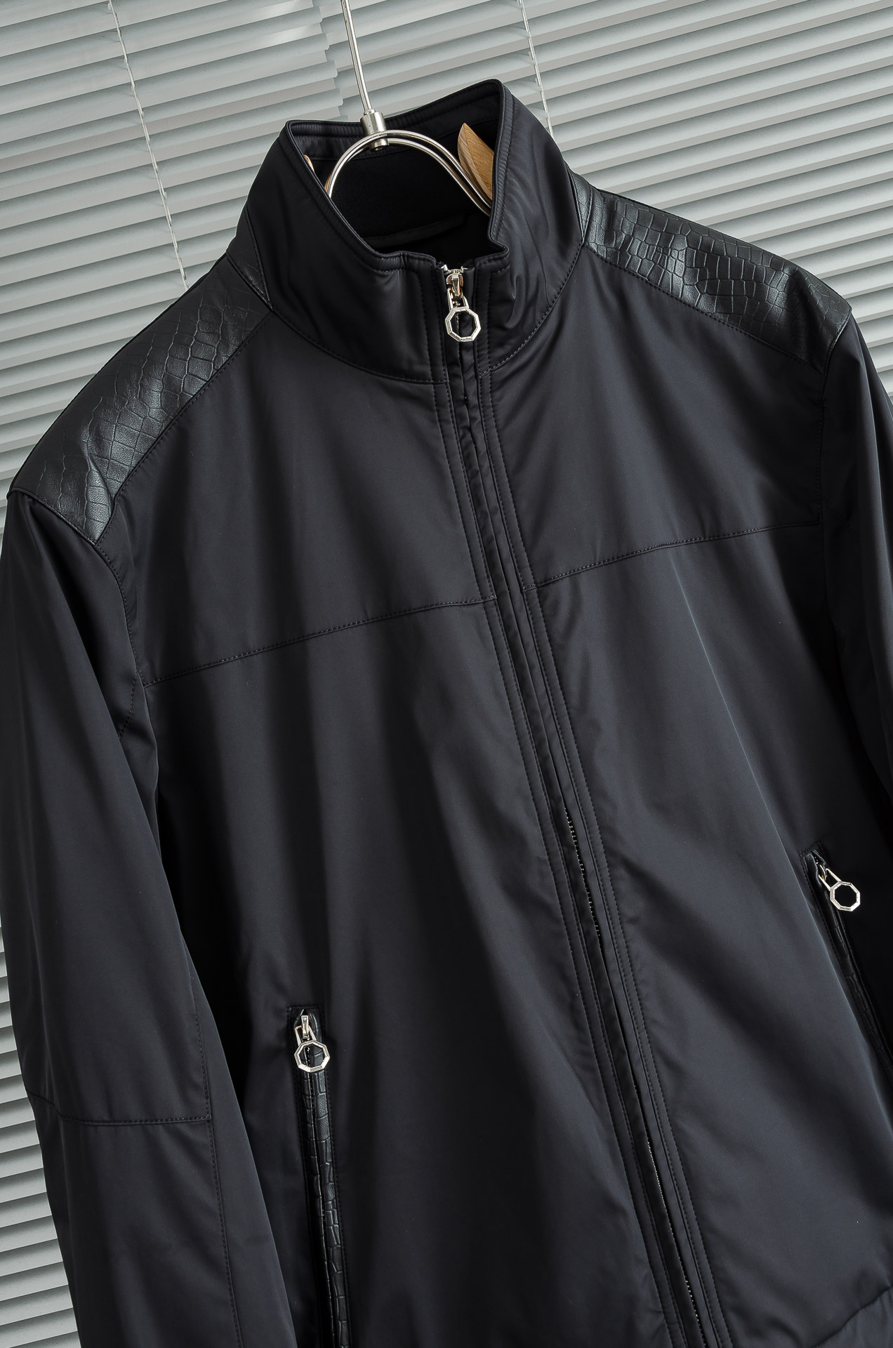 New# 史蒂芬 5️⃣ 25FW秋冬新款【鹅绒】男士时尚拼绵羊皮立领羽绒服外套！新款羽绒服不仅在设计上