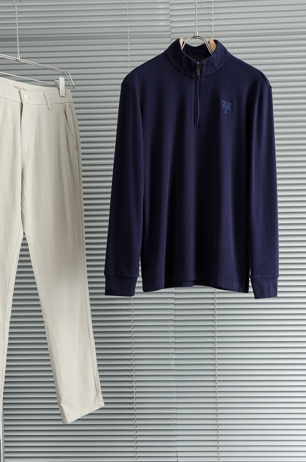 Nea# Pra＊da 普拉＊达2026FW最新半拉链立领长袖衫#柔软亲肤又保暖，秋冬穿超合适!立领+半