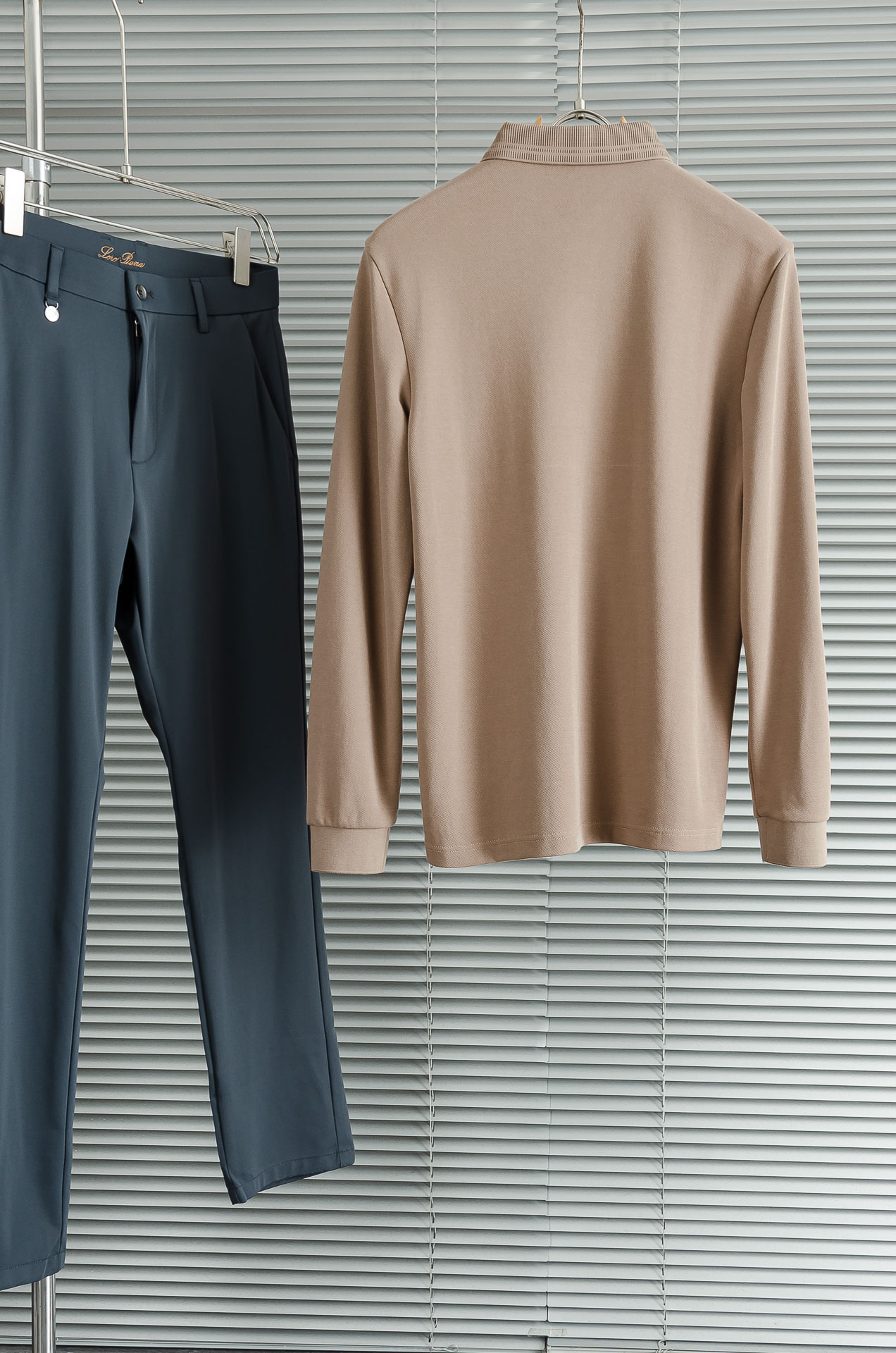 Loro Piana诺悠翩雅 2026FW新品 轻奢男士翻领长袖T恤衫#精选客供进口长绒棉采用高密度工艺