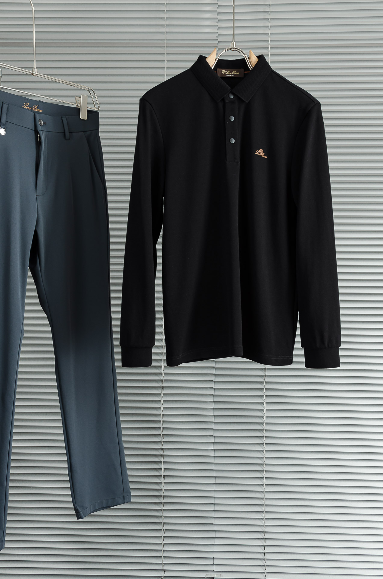 Loro Piana诺悠翩雅 2026FW新品 轻奢男士翻领长袖T恤衫#精选客供进口长绒棉采用高密度工艺