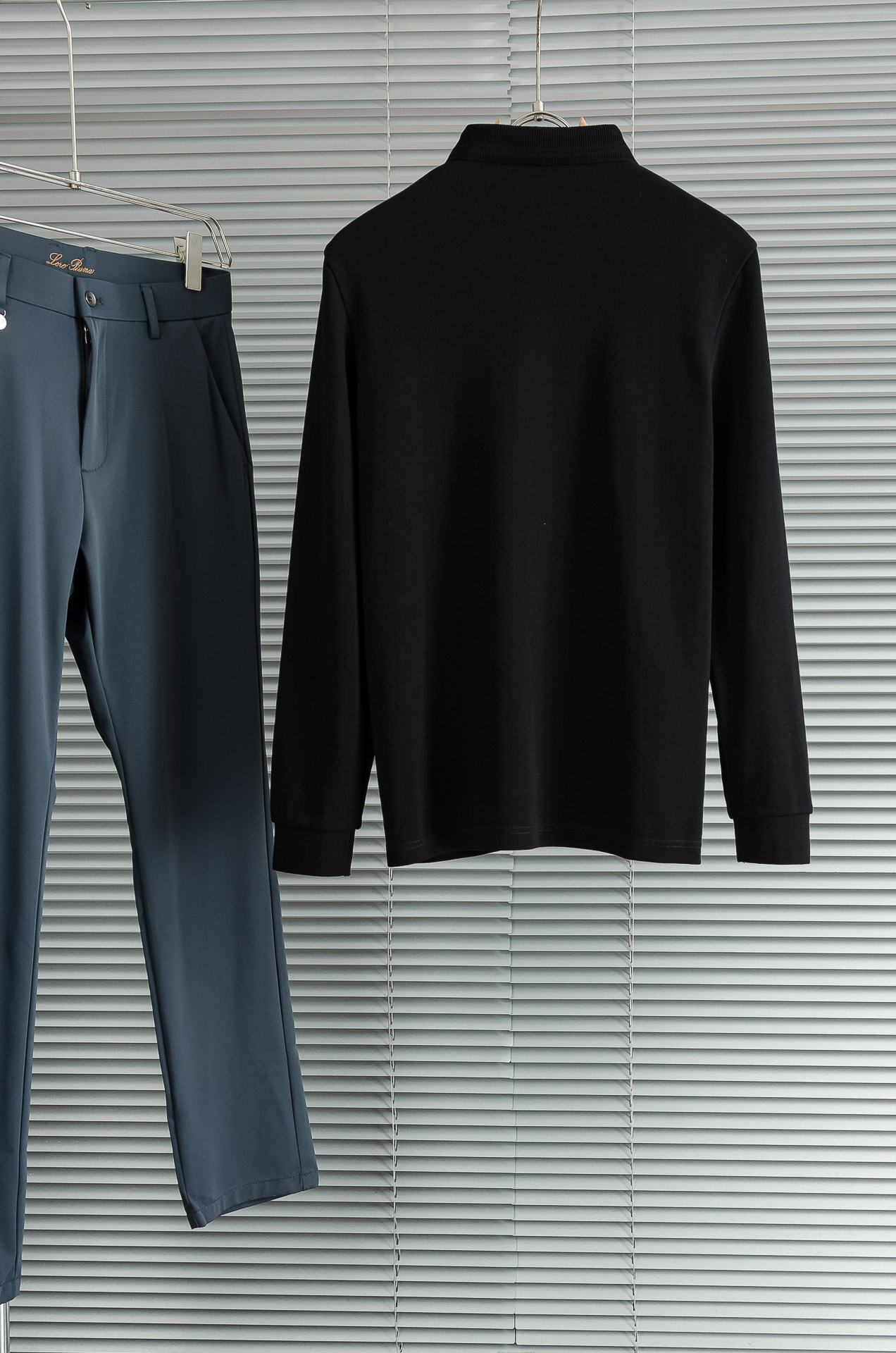 Loro Piana诺悠翩雅 2026FW新品 轻奢男士翻领长袖T恤衫#精选客供进口长绒棉采用高密度工艺