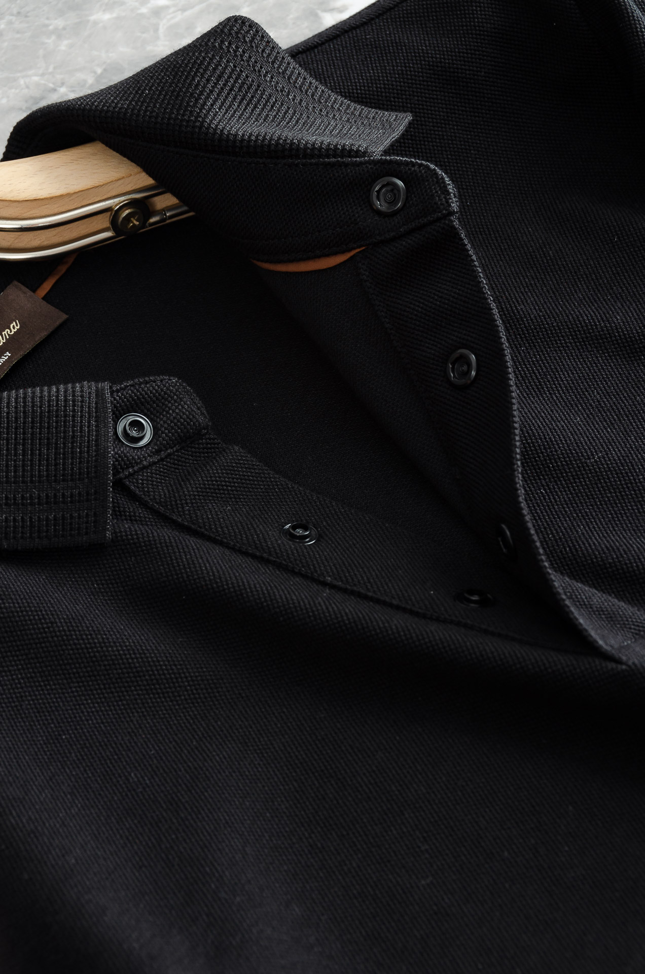 Loro Piana诺悠翩雅 2026FW新品 轻奢男士翻领长袖T恤衫#精选客供进口长绒棉采用高密度工艺