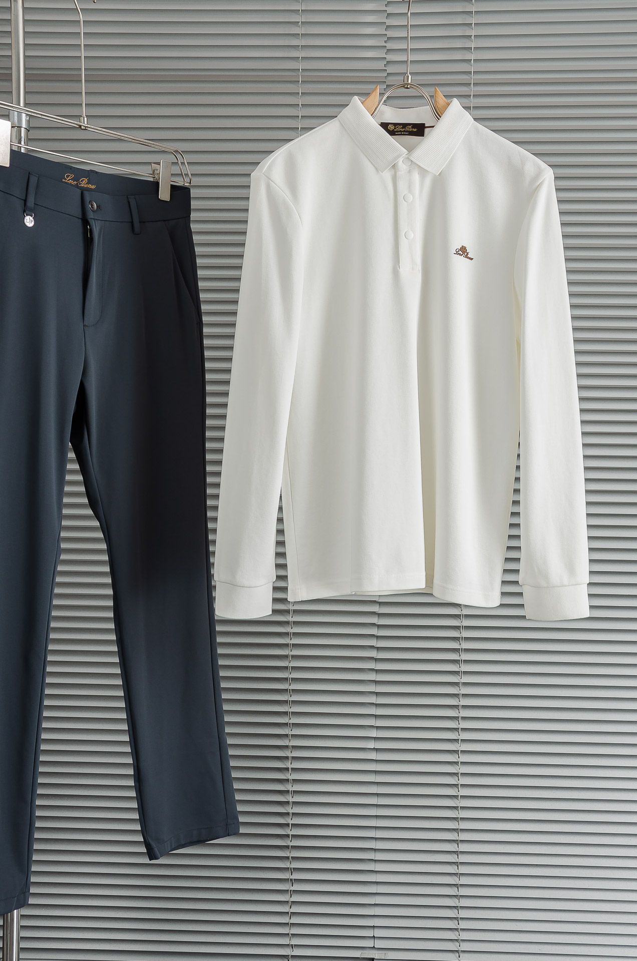 Loro Piana诺悠翩雅 2026FW新品 轻奢男士翻领长袖T恤衫#精选客供进口长绒棉采用高密度工艺