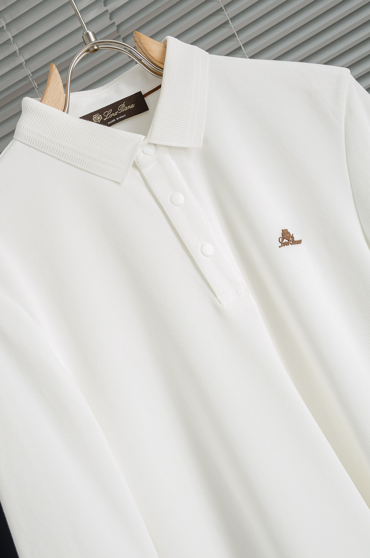 Loro Piana诺悠翩雅 2026FW新品 轻奢男士翻领长袖T恤衫#精选客供进口长绒棉采用高密度工艺