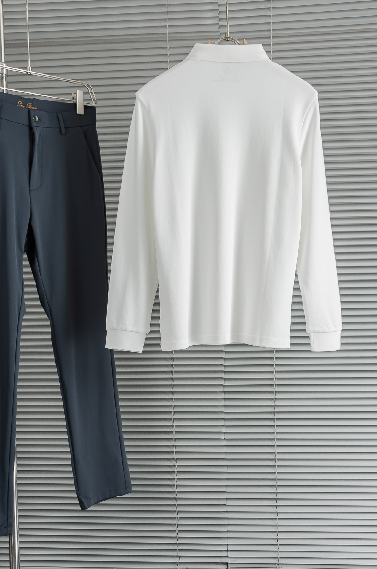 Loro Piana诺悠翩雅 2026FW新品 轻奢男士翻领长袖T恤衫#精选客供进口长绒棉采用高密度工艺