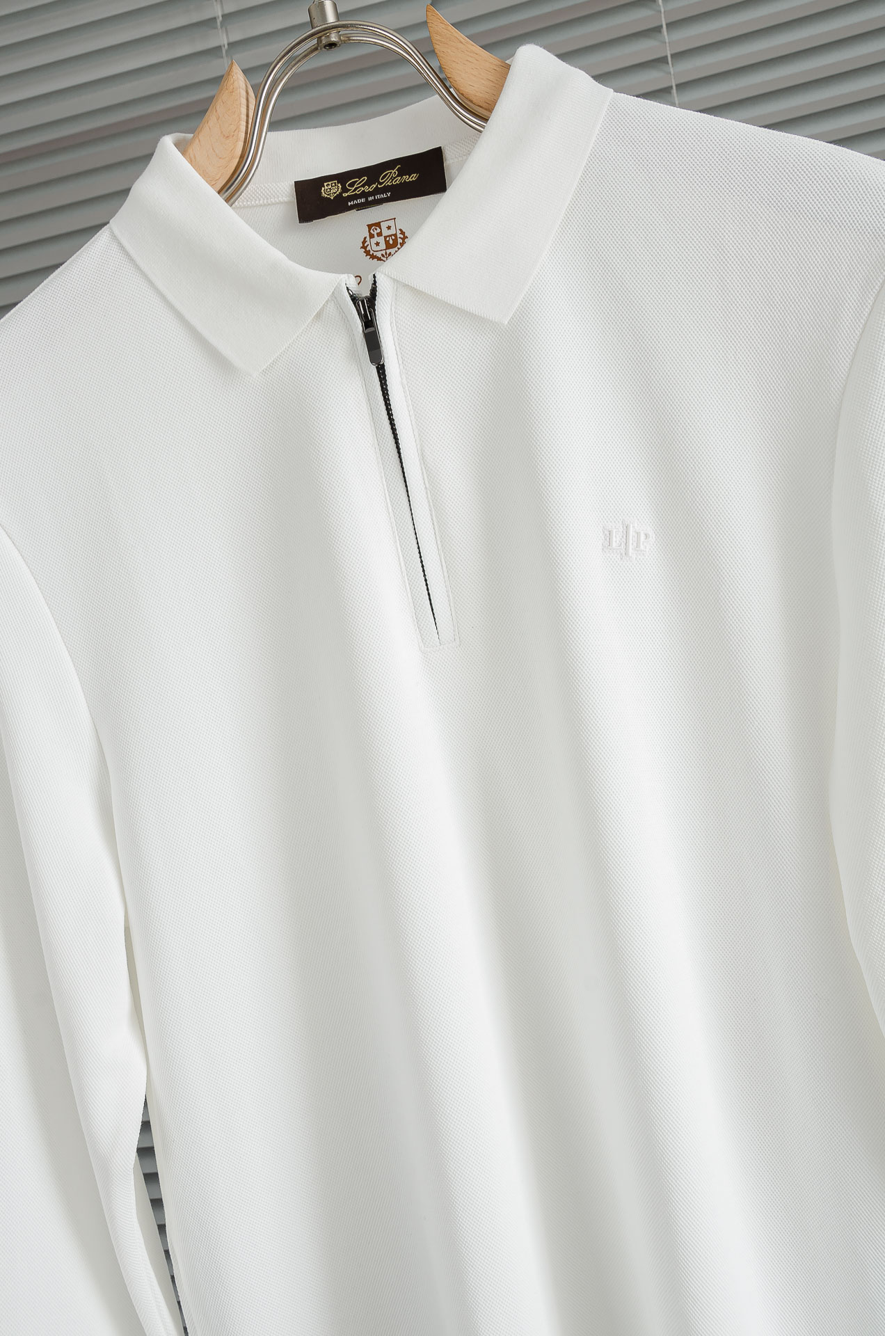 Loro Piana诺悠翩雅 2026FW新品 轻奢男士翻领长袖T恤衫#精选客供进口长绒棉采用高密度工艺