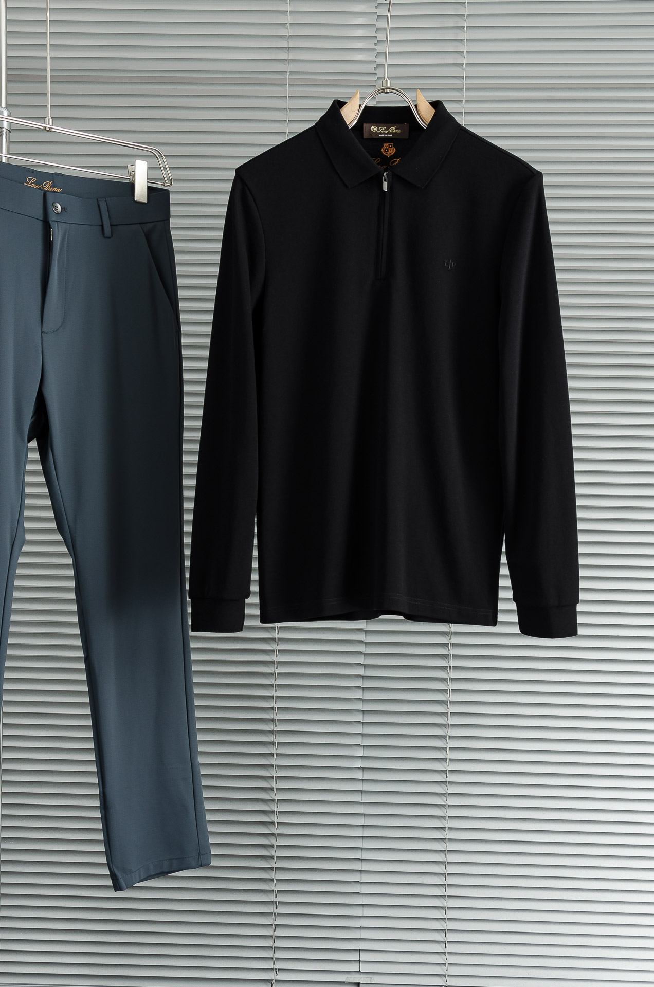 Loro Piana诺悠翩雅 2026FW新品 轻奢男士翻领长袖T恤衫#精选客供进口长绒棉采用高密度工艺