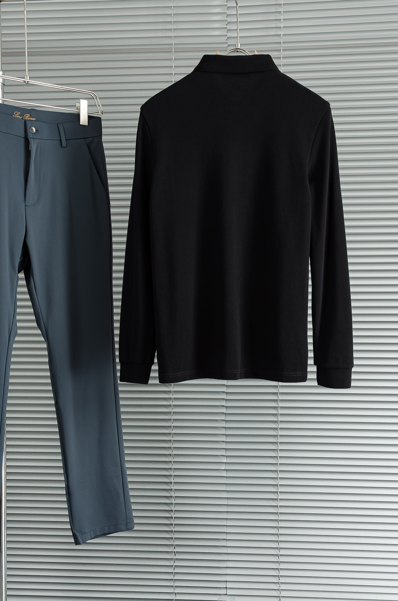 Loro Piana诺悠翩雅 2026FW新品 轻奢男士翻领长袖T恤衫#精选客供进口长绒棉采用高密度工艺