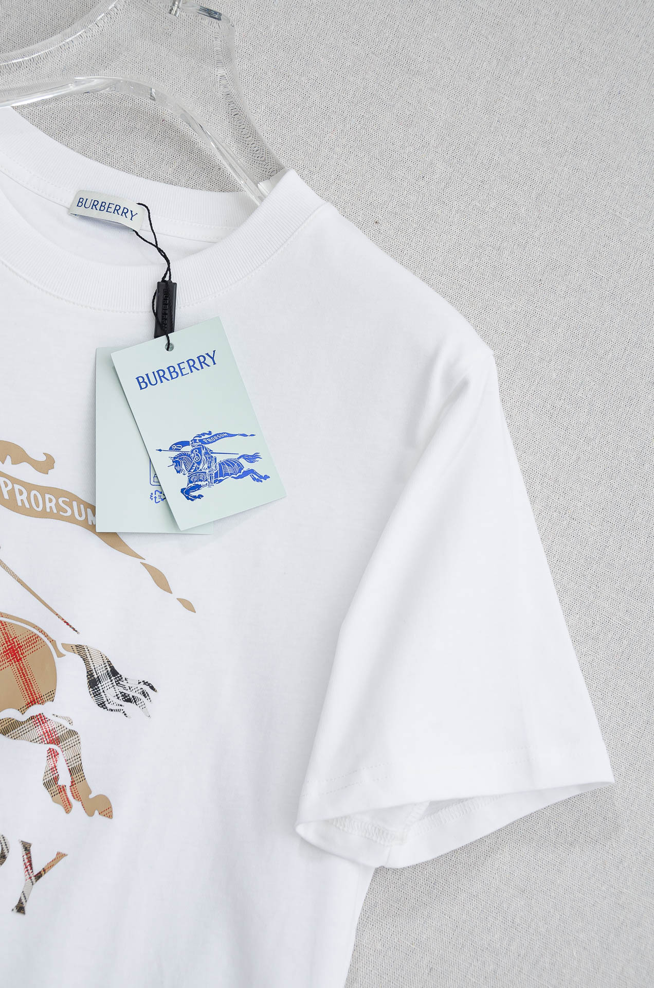 🌾 BURB*ERRY巴宝＊莉2026SS最新客供进口长绒棉立体剪裁男士圆领短袖T恤衫#定织定染100%