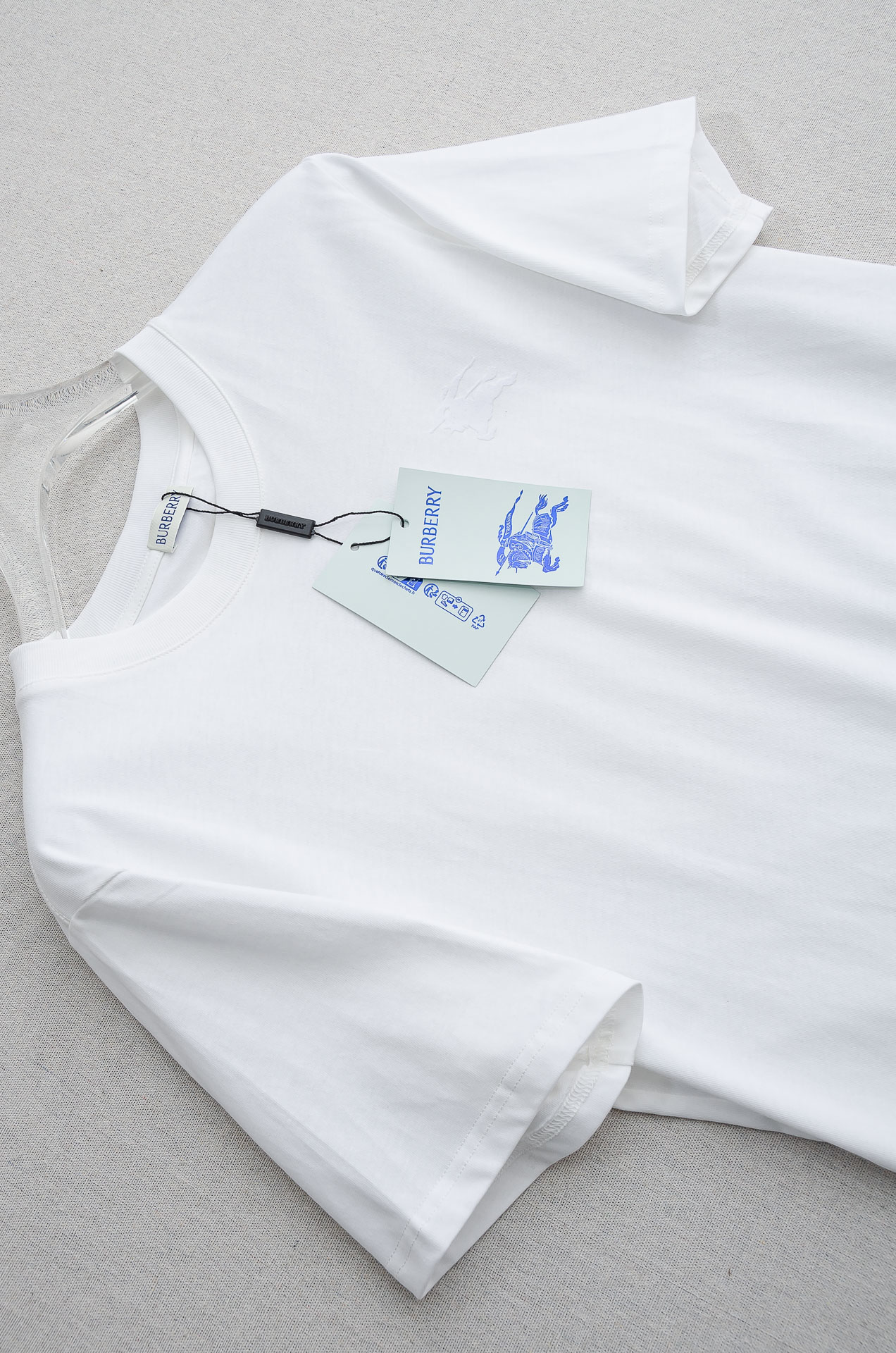 🌾 BURB*ERRY巴宝＊莉2026SS最新客供进口长绒棉立体剪裁男士圆领短袖T恤衫#定织定染100%