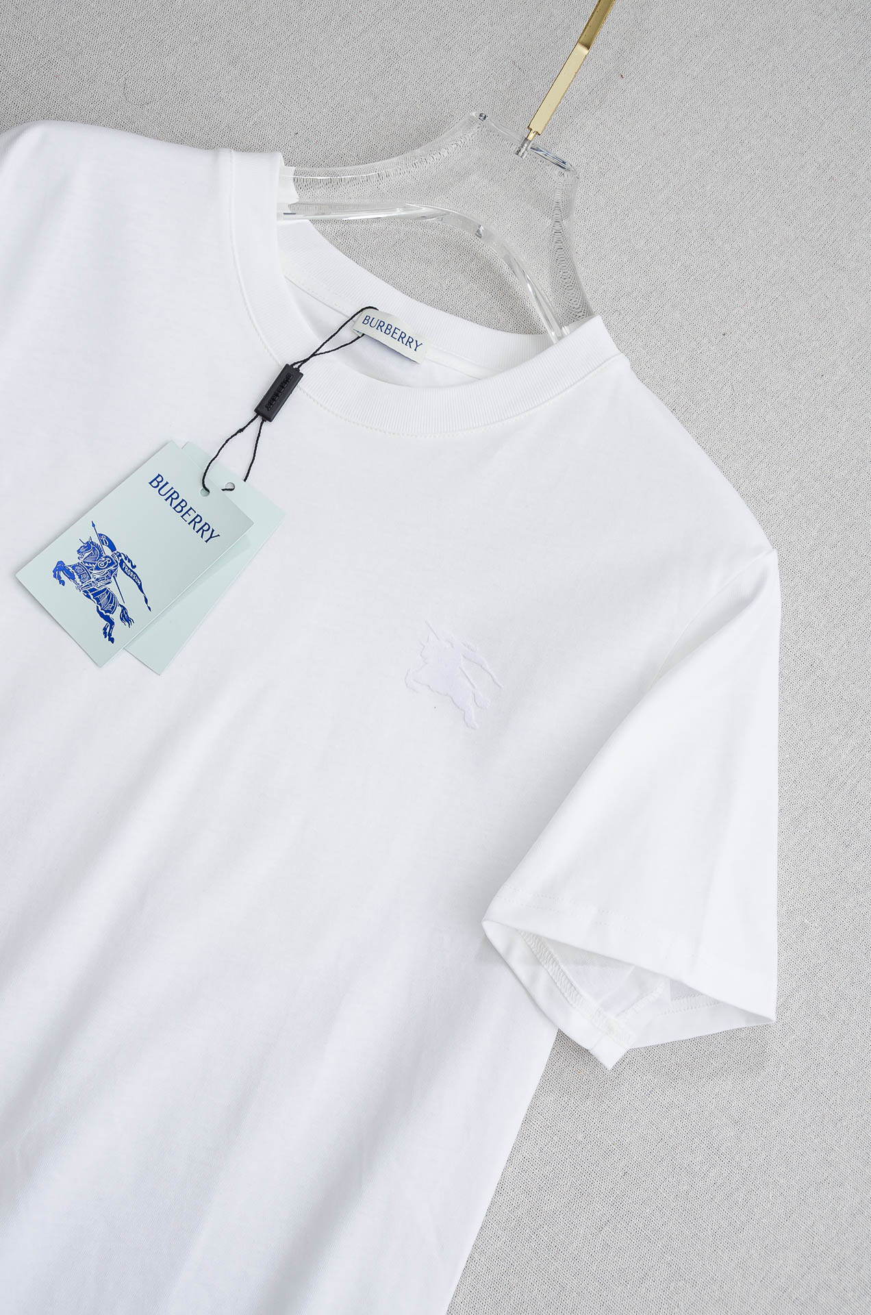 🌾 BURB*ERRY巴宝＊莉2026SS最新客供进口长绒棉立体剪裁男士圆领短袖T恤衫#定织定染100%